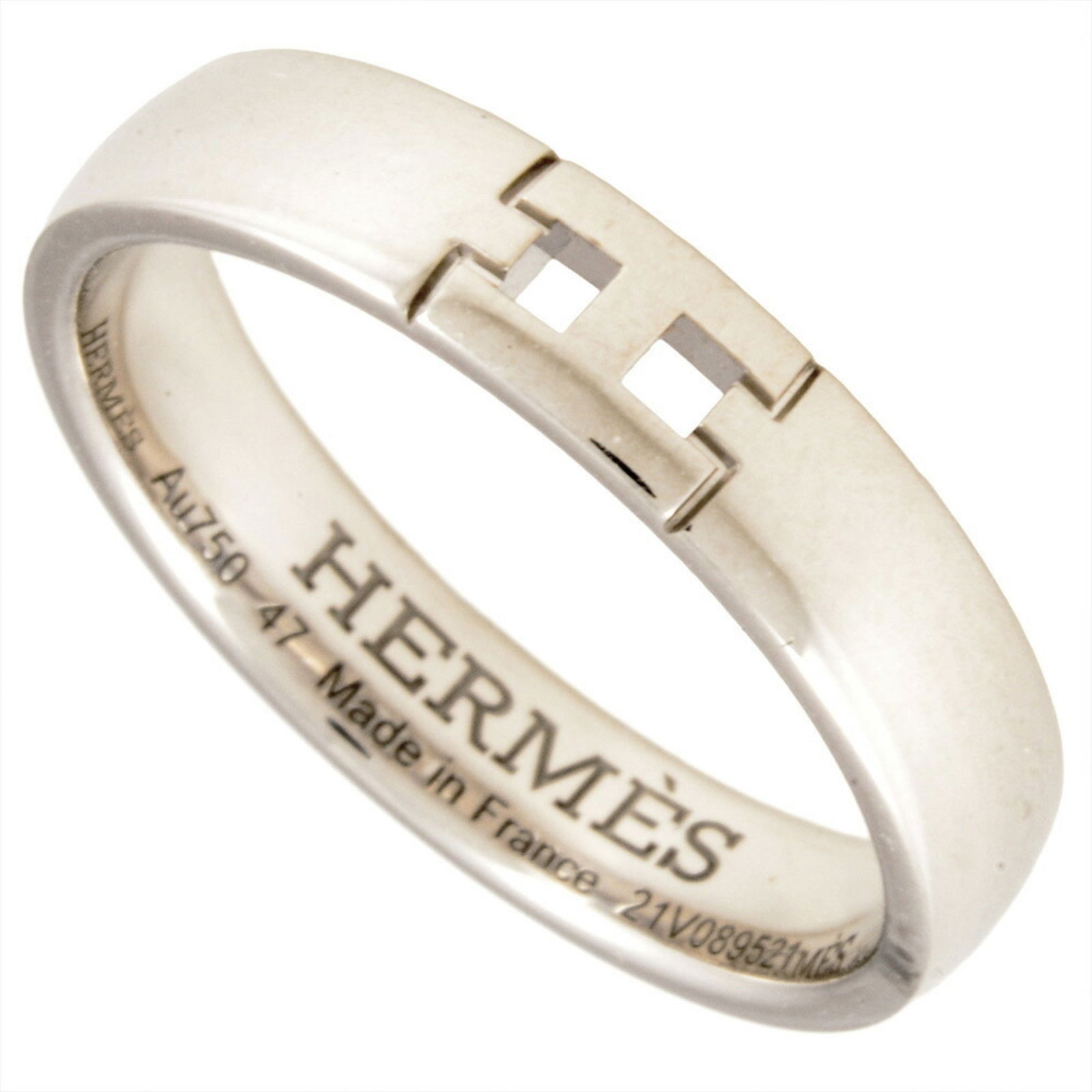 (18K) Hermes Band Ring White Gold (1 of 8)