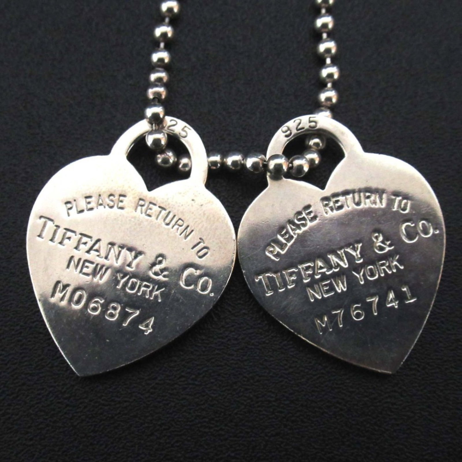 Women Tiffany & Co. Return to Double Heart Tag Necklace in 925 SV Silver for (1 of 5)