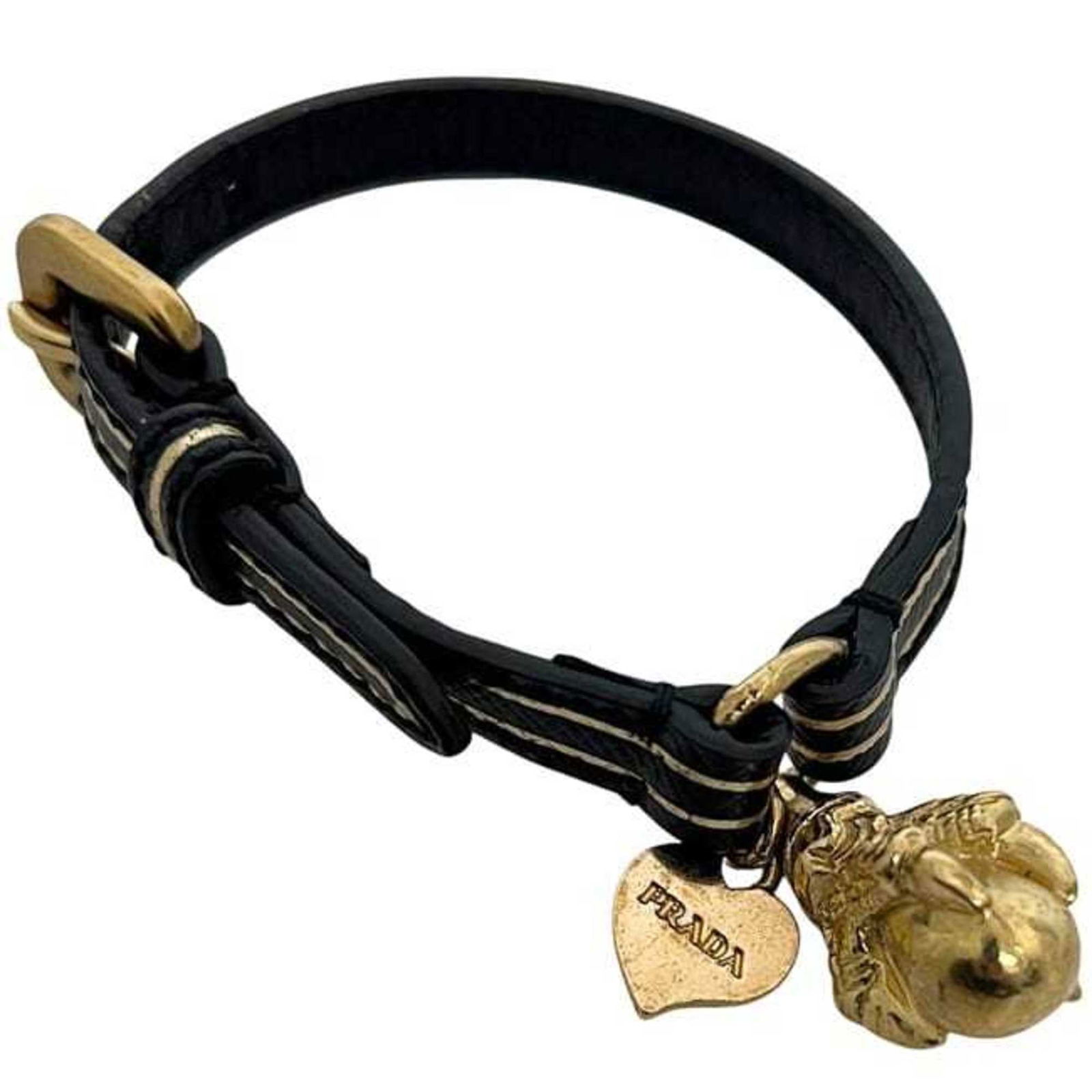 Leather Prada Charm Bracelet - 7