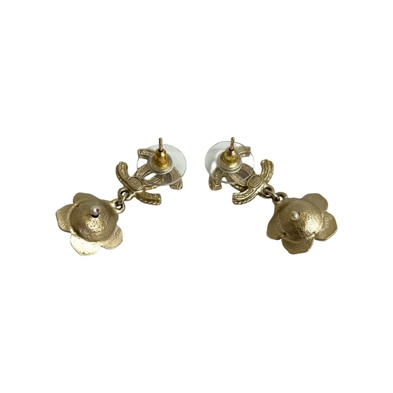 Plating Chanel Stud Earrings Gold - 4