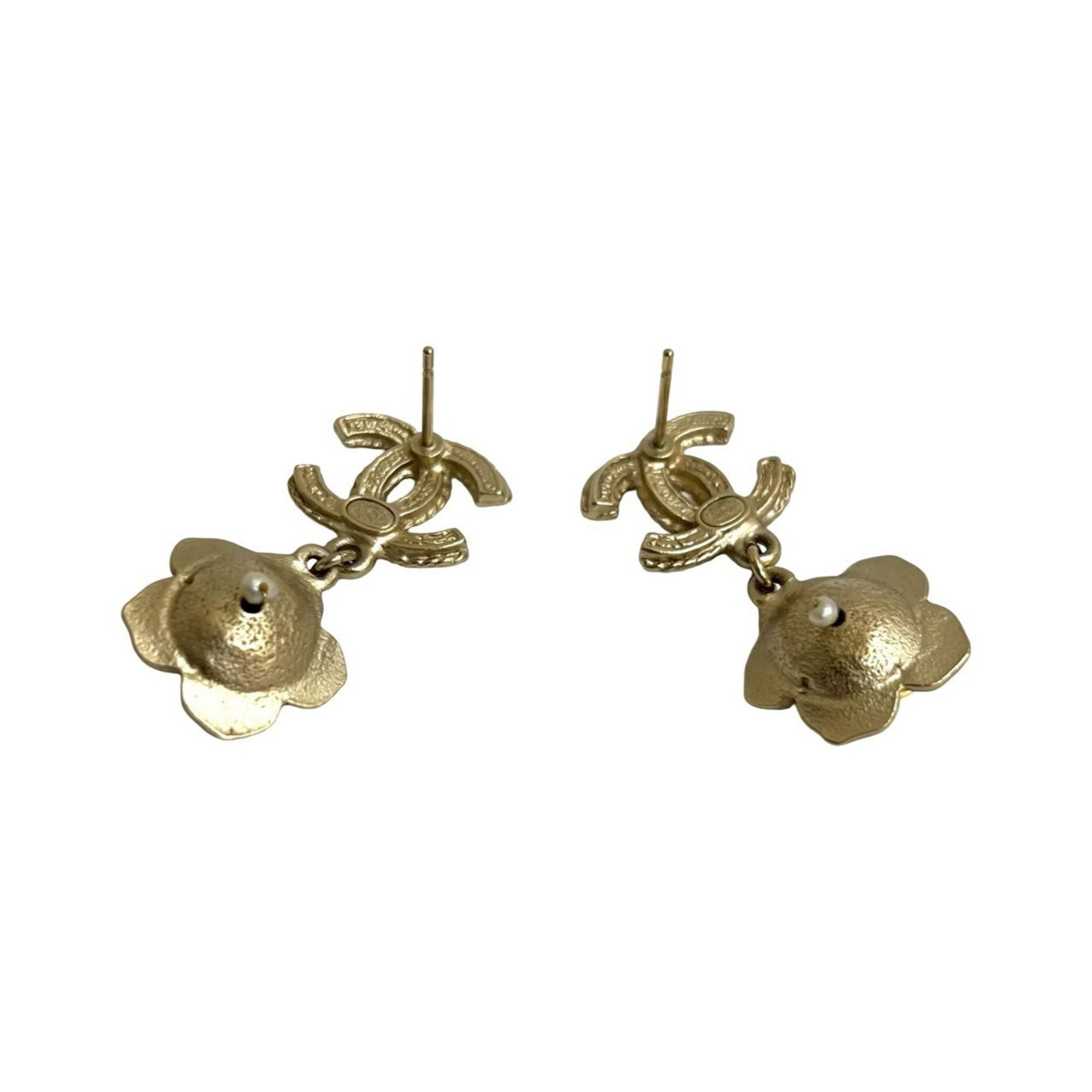 Plating Chanel Stud Earrings Gold - 5