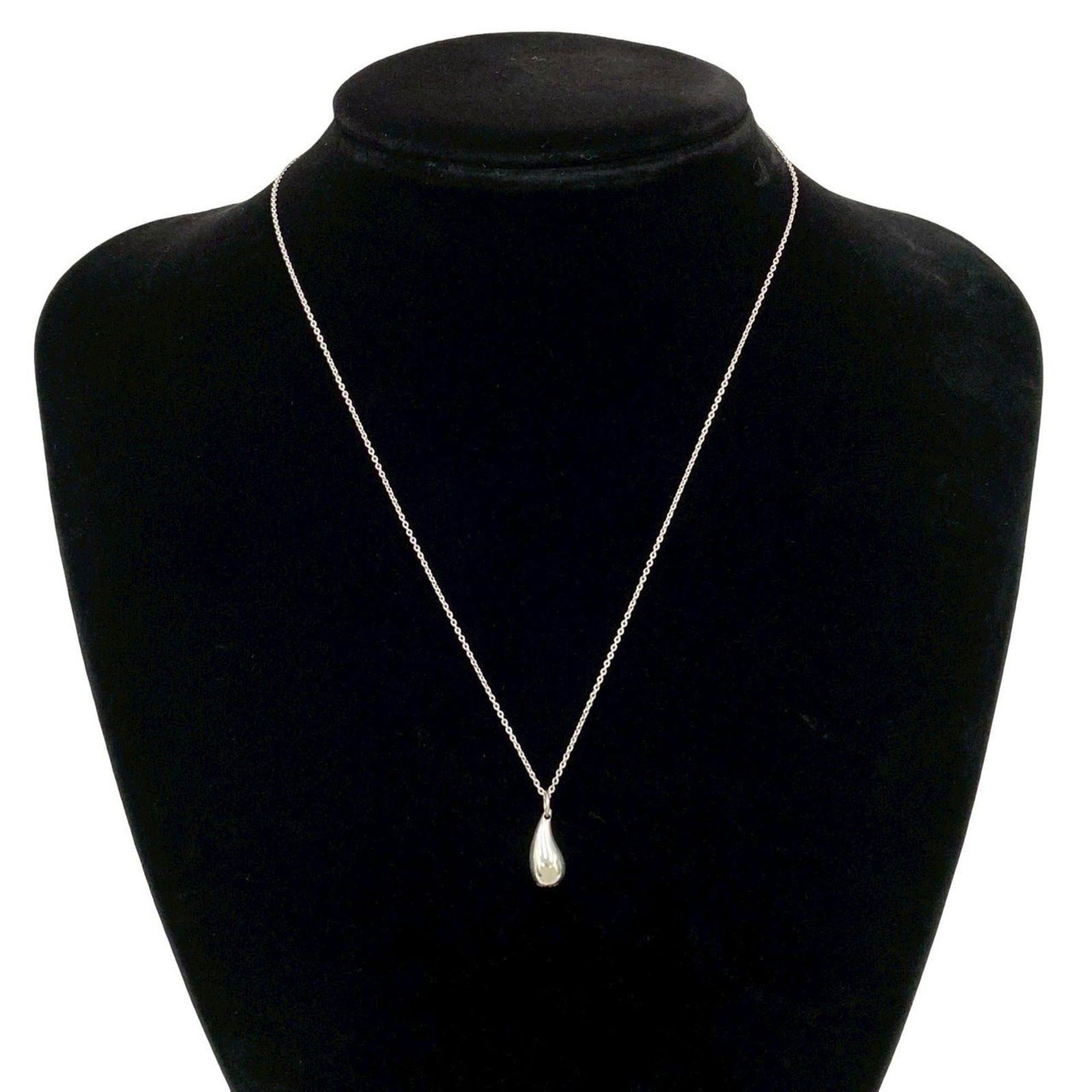 3913c - TIFFANY & Co. Tiffany Teardrop Necklace - 925 Sterling Silver - Pendant - Choker (1 of 4)