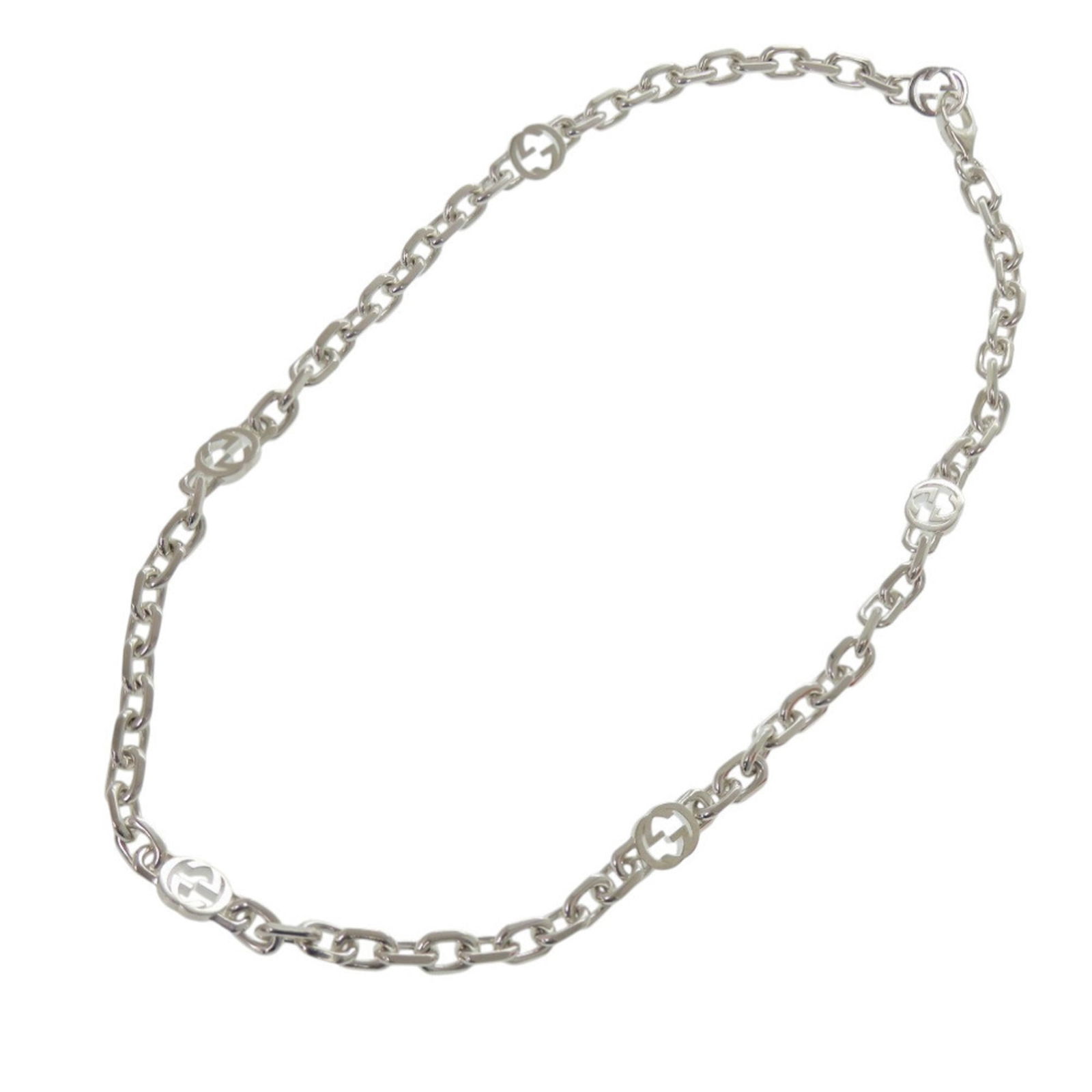 0914 Excellent condition Gucci Interlocking G 925 Sterling Silver Necklace: 0914 Excellent condition Gucci Interlocking G 925 Sterling Silver Necklace This listing features 0914 Excellent condition Gucci Interlocking G 925 Sterling Silver Necklace. Item specifics are