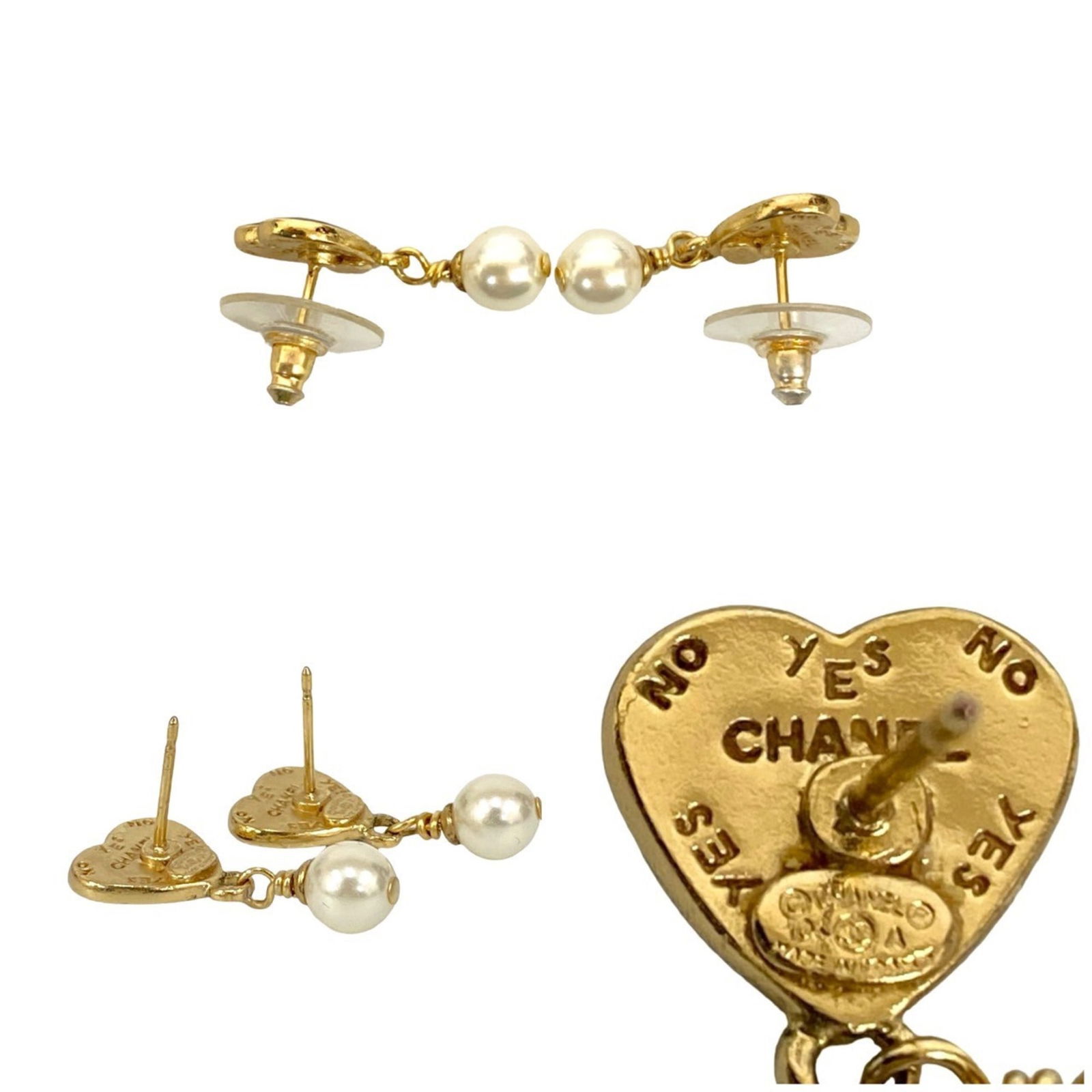 Plating Chanel Stud Earrings Gold - 2