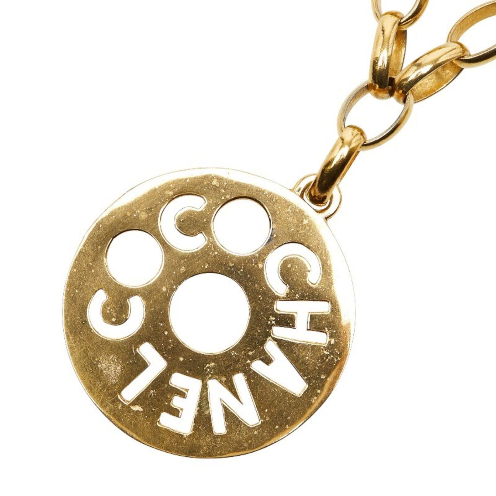 Women's - CHANEL Circle Logo Necklace - Gold Plated: Women's - CHANEL Circle Logo Necklace - Gold Plated This listing features Women's - CHANEL Circle Logo Necklace - Gold Plated. Item specifics are provided below. Item Specifics: Brand: Chanel