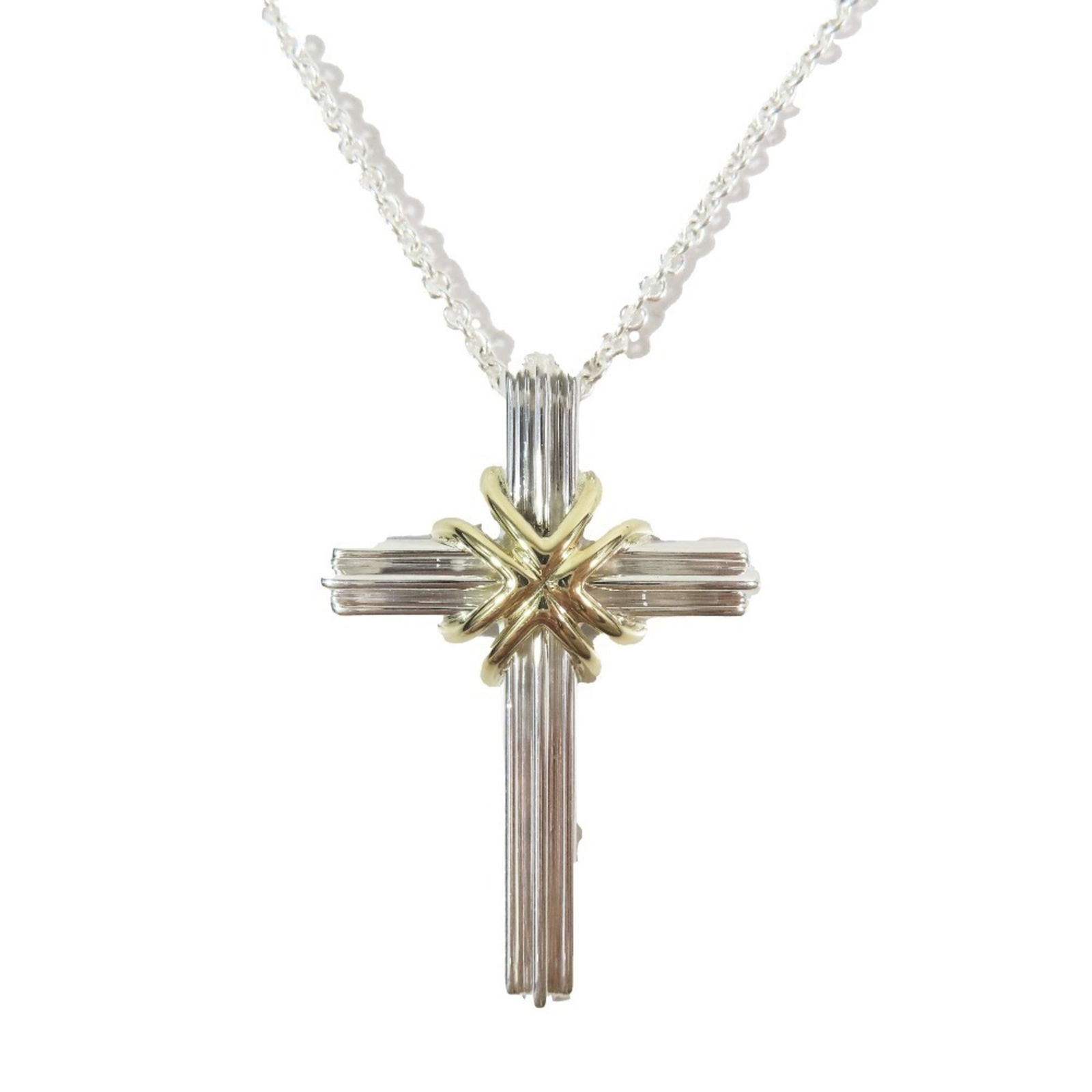 for Men Women - TIFFANY & CO. Tiffany Signature Cross Necklace - SV925 750 - Combination Silver and: for Men Women - TIFFANY & CO. Tiffany Signature Cross Necklace - SV925 750 - Combination Silver and Gold This listing features for Men Women - TIFFANY & CO. Tiffany Signature Cross Necklace - SV925
