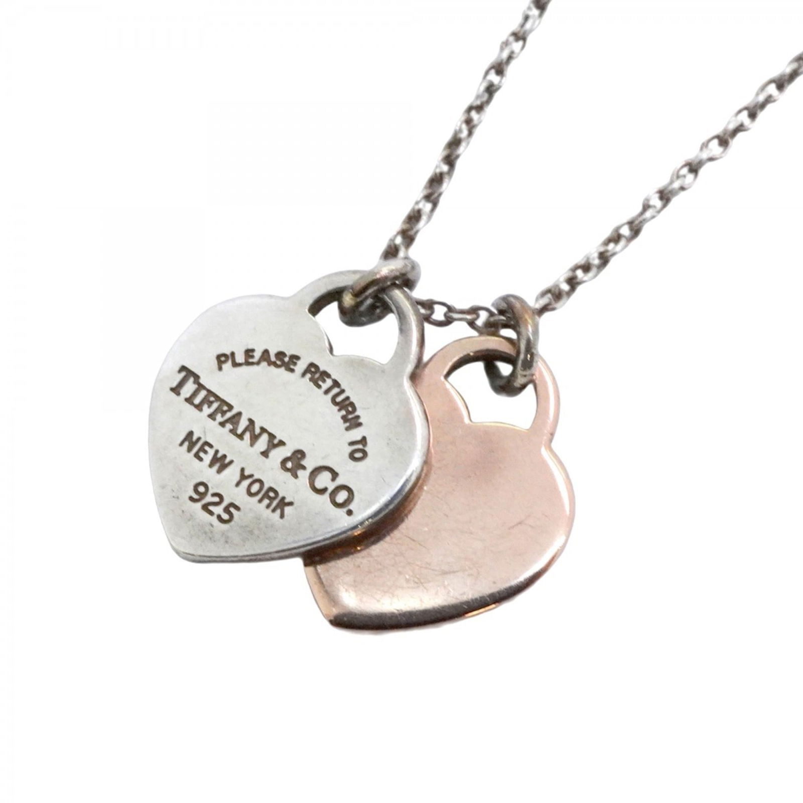 Women's Tiffany Necklace Double Return to Heart Sterling Silver Rubedo Metal: Women's Tiffany Necklace Double Return to Heart Sterling Silver Rubedo Metal This listing features Women's Tiffany Necklace Double Return to Heart Sterling Silver Rubedo Metal. Item specifics are prov