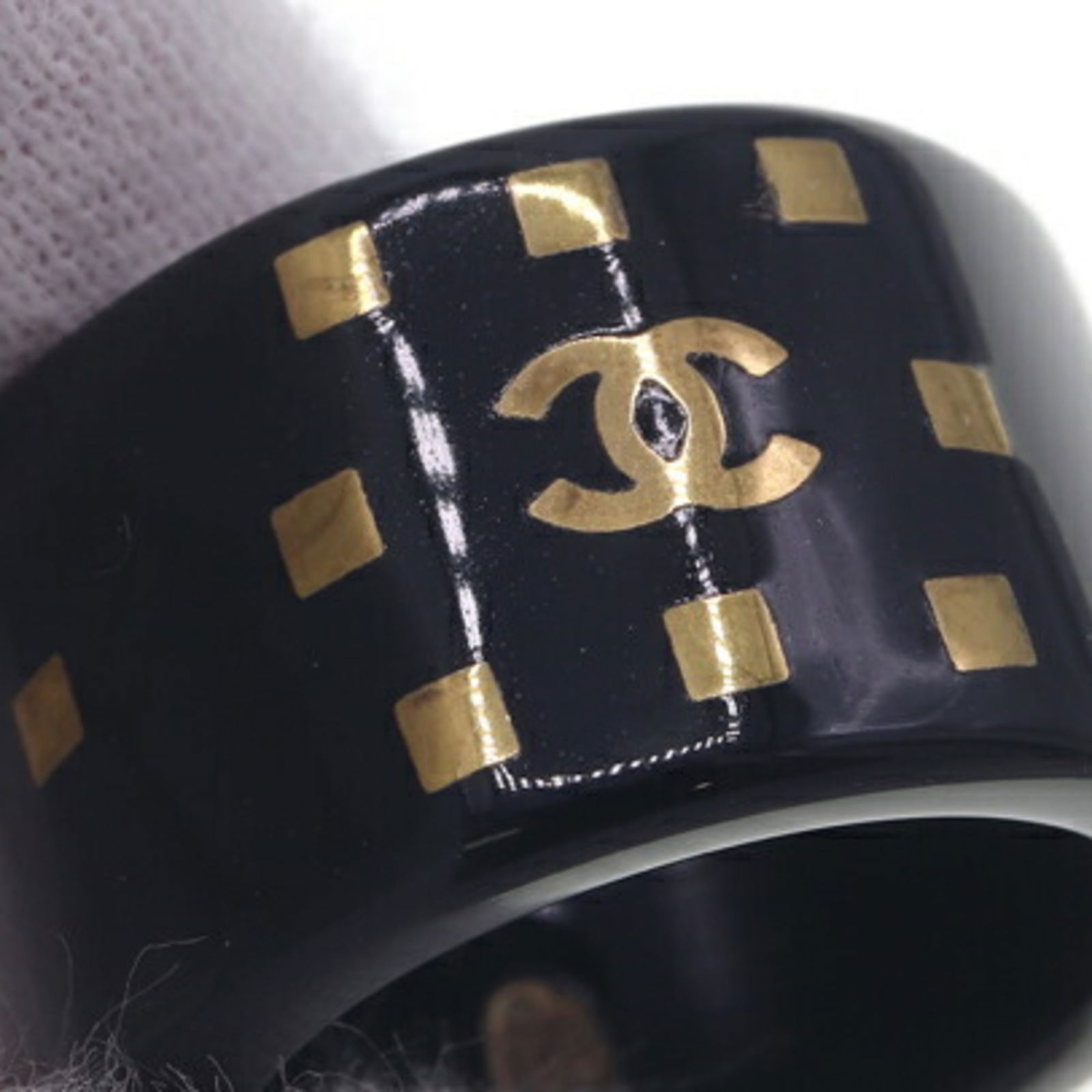 Plastic Chanel Band Ring - 4
