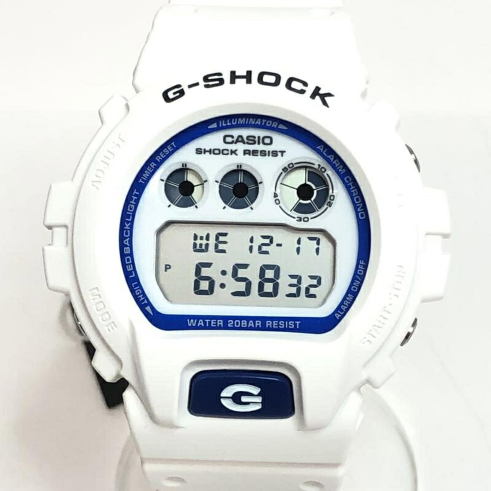 Wristwatch Casio: Wristwatch Casio This listing features Wristwatch Casio. Item specifics are provided below. Item Specifics: Brand: Casio Type: Wristwatch Gender: Men Color: White Color (Dial): Blue, White Case Diamet
