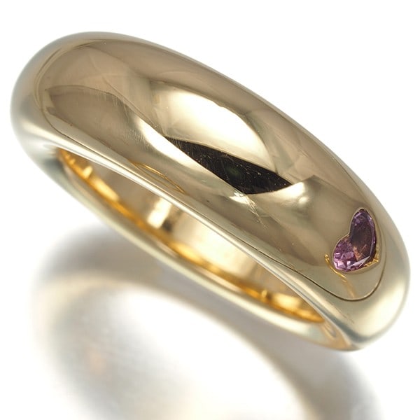 Gold Chaumet Ring Pink Sapphire Anneau Heart Us5.75-6 18K 750 Yellow: Gold Chaumet Ring Pink Sapphire Anneau Heart Us5.75-6 18K 750 Yellow This listing features Gold Chaumet Ring Pink Sapphire Anneau Heart Us5.75-6 18K 750 Yellow. Item specifics are provided below. 
