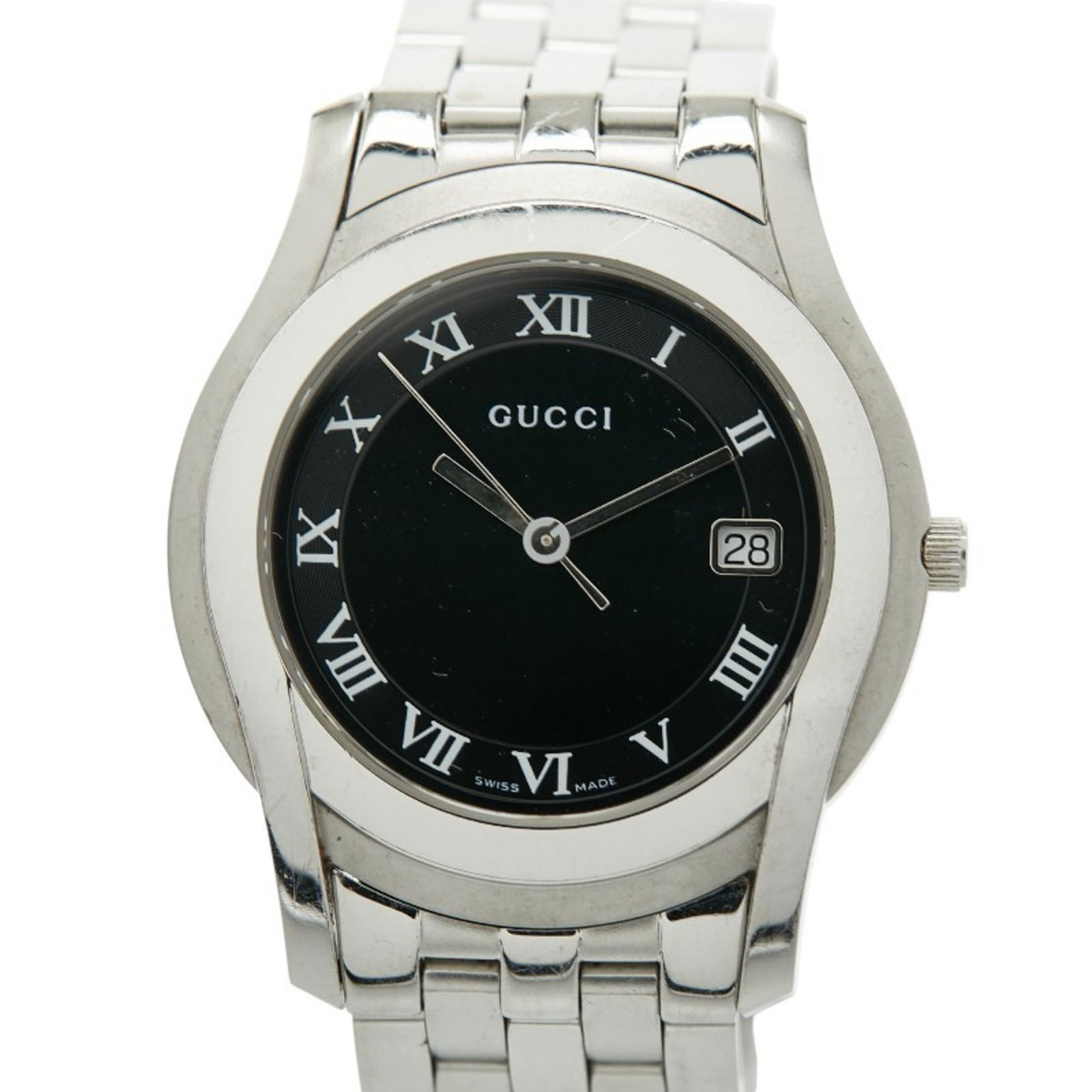 Wristwatch Gucci: Wristwatch Gucci This listing features Wristwatch Gucci. Item specifics are provided below. Item Specifics: Brand: Gucci Type: Wristwatch Gender: Men Material (Case): Stainless Steel Material (Band):