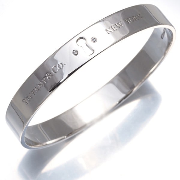 Silver Tiffany&Co. Bracelet Diamond Lock 2P Bangle 925 Sterling: Silver Tiffany&Co. Bracelet Diamond Lock 2P Bangle 925 Sterling This listing features Silver Tiffany&Co. Bracelet Diamond Lock 2P Bangle 925 Sterling. Item specifics are provided below. Item