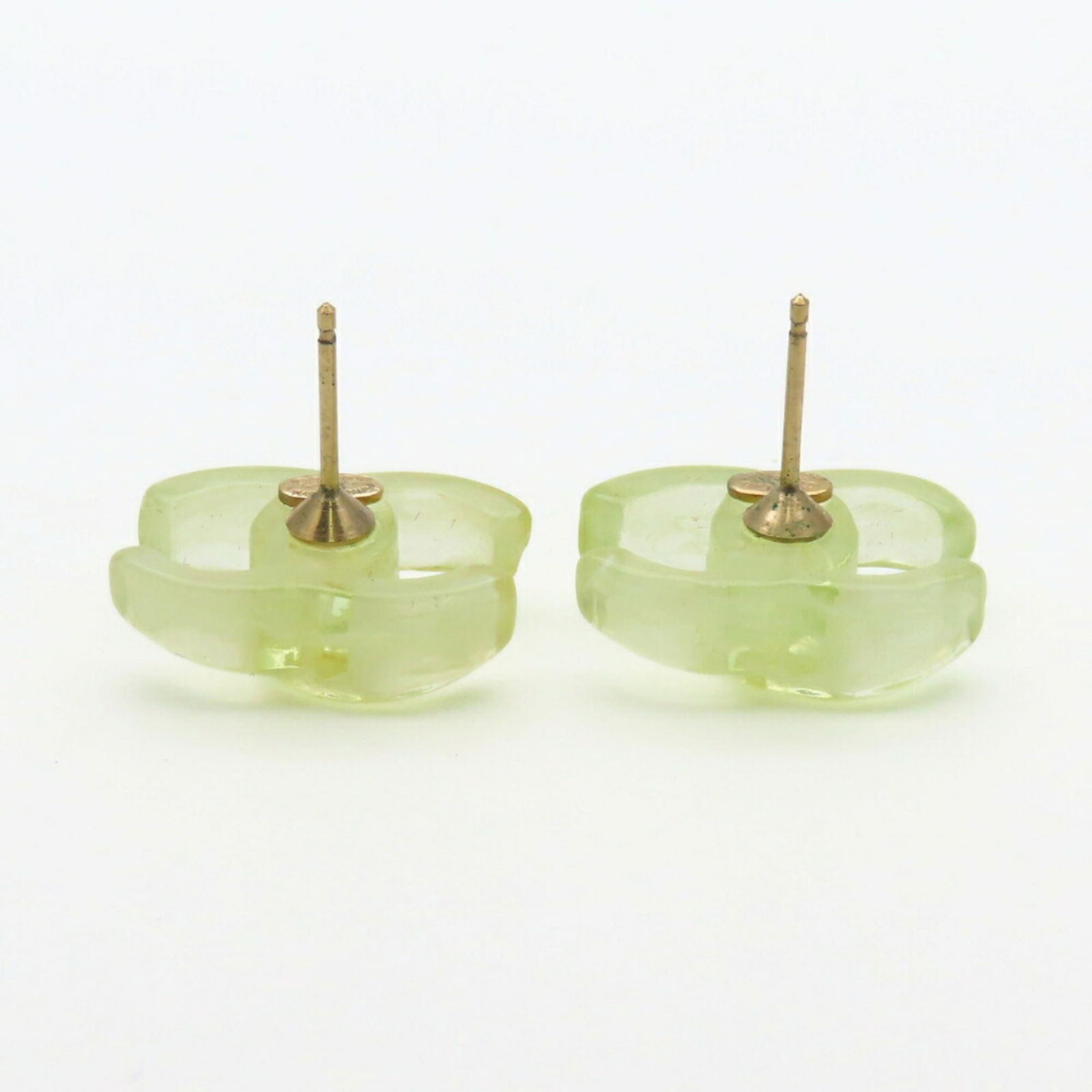 Plastic Chanel Stud Earrings - 4