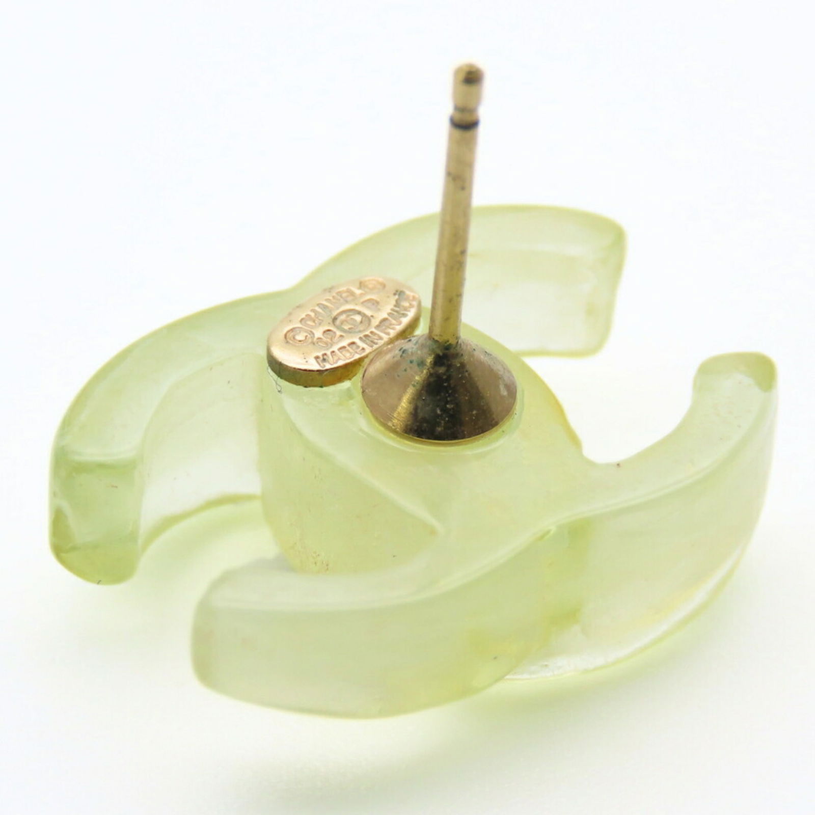 Plastic Chanel Stud Earrings - 6