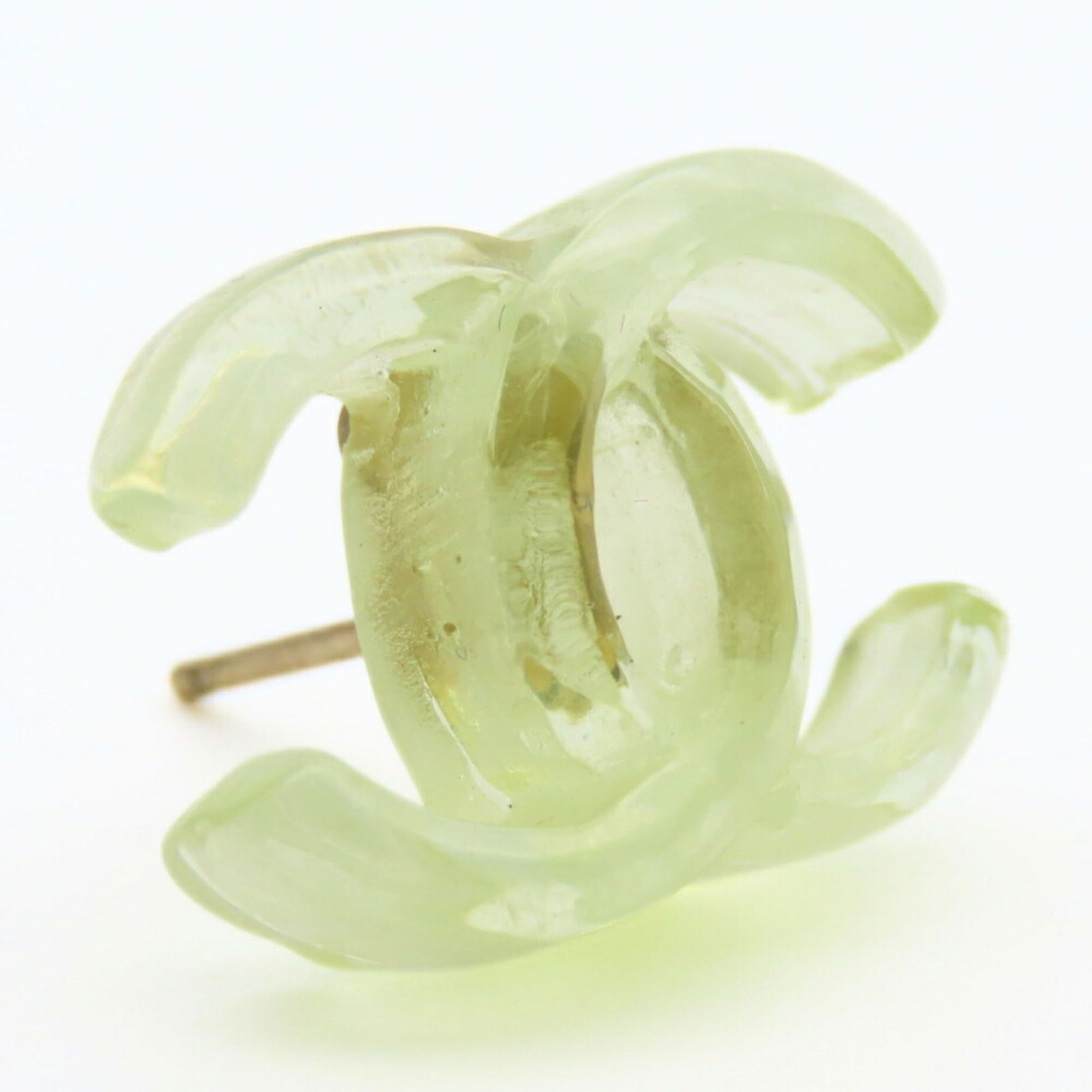 Plastic Chanel Stud Earrings - 8