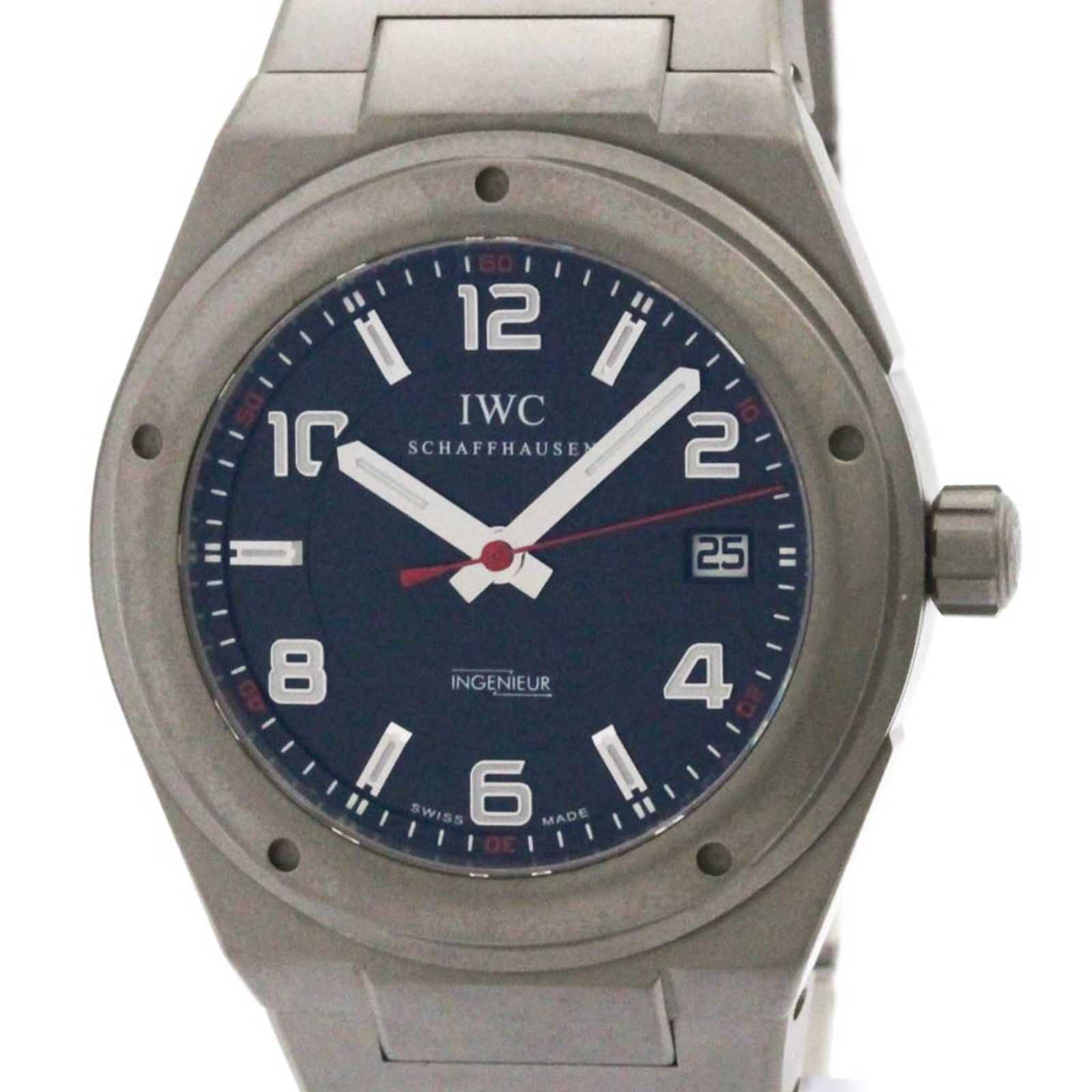 Wristwatch Iwc: Wristwatch Iwc This listing features Wristwatch Iwc. Item specifics are provided below. Item Specifics: Brand: Iwc Type: Wristwatch Style: Sport Gender: Men Material (Case): Titanium Material (Band):