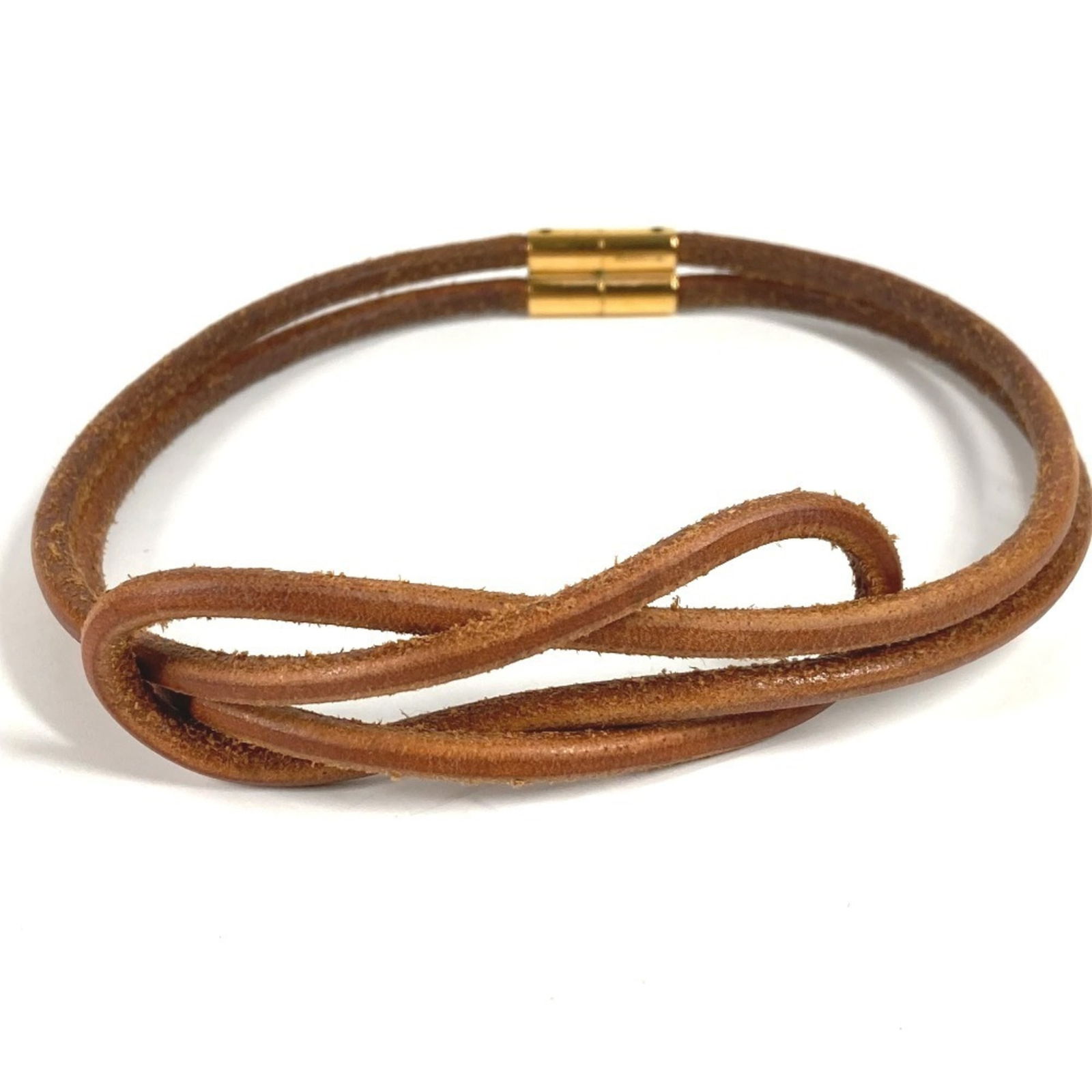 for Men and Women - HERMES Herculide Choker Necklace - Leather - Brown (1 of 8)