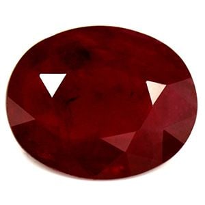 Loose Ruby Gemstone - GIA Oval 2.19ct Red SI
