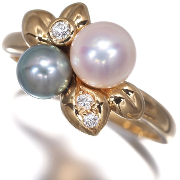 Yg Tasaki Ring Gray Akoya Pearl 5.4-6.5Mm Diamond 0.06Ct Leaf Us7 18K: Yg Tasaki Ring Gray Akoya Pearl 5.4-6.5Mm Diamond 0.06Ct Leaf Us7 18K This listing features Yg Tasaki Ring Gray Akoya Pearl 5.4-6.5Mm Diamond 0.06Ct Leaf Us7 18K. Item specifics are provided below. 
