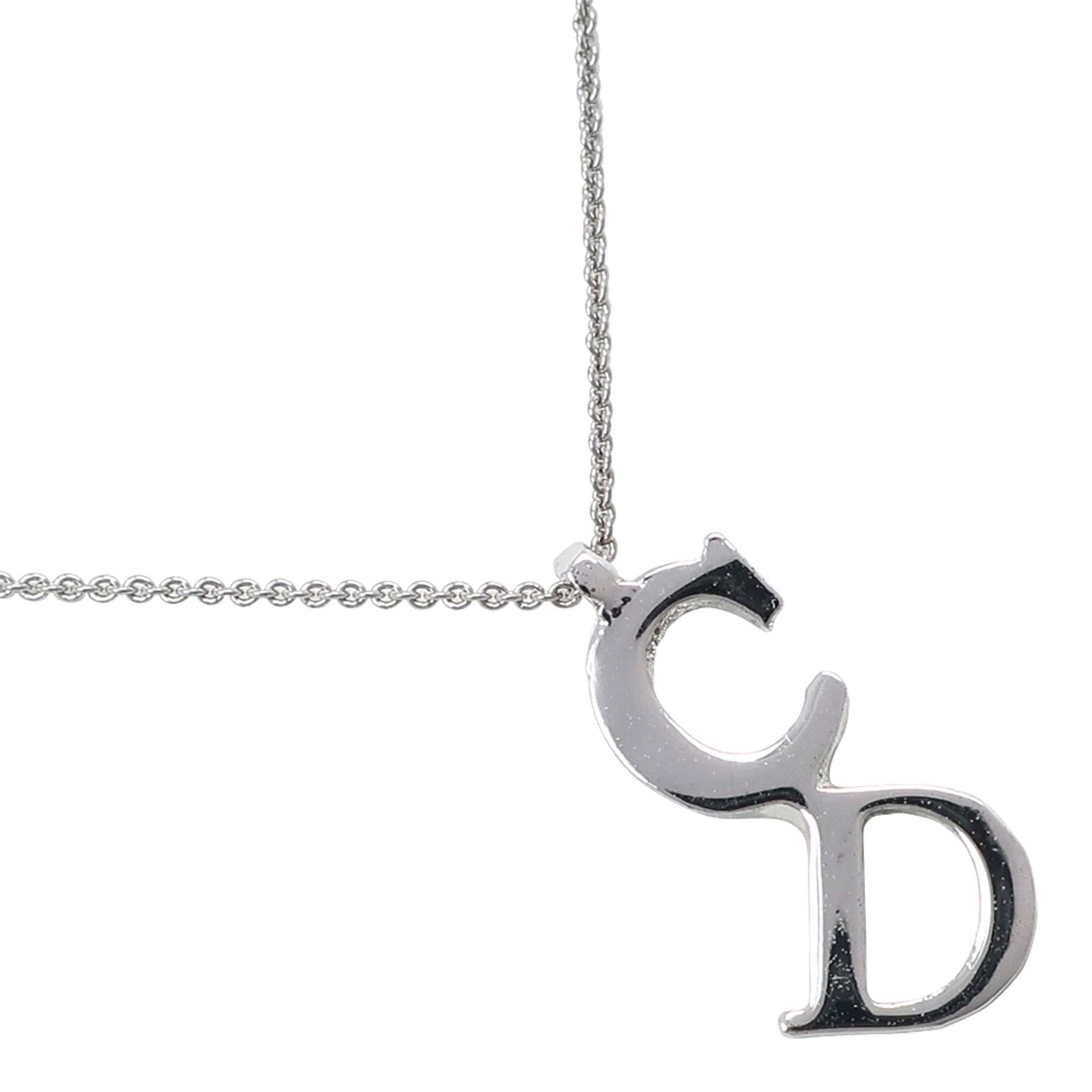 Women's - Christian Dior CD Necklace - Silver - Approx. 3.6g (1 of 6)