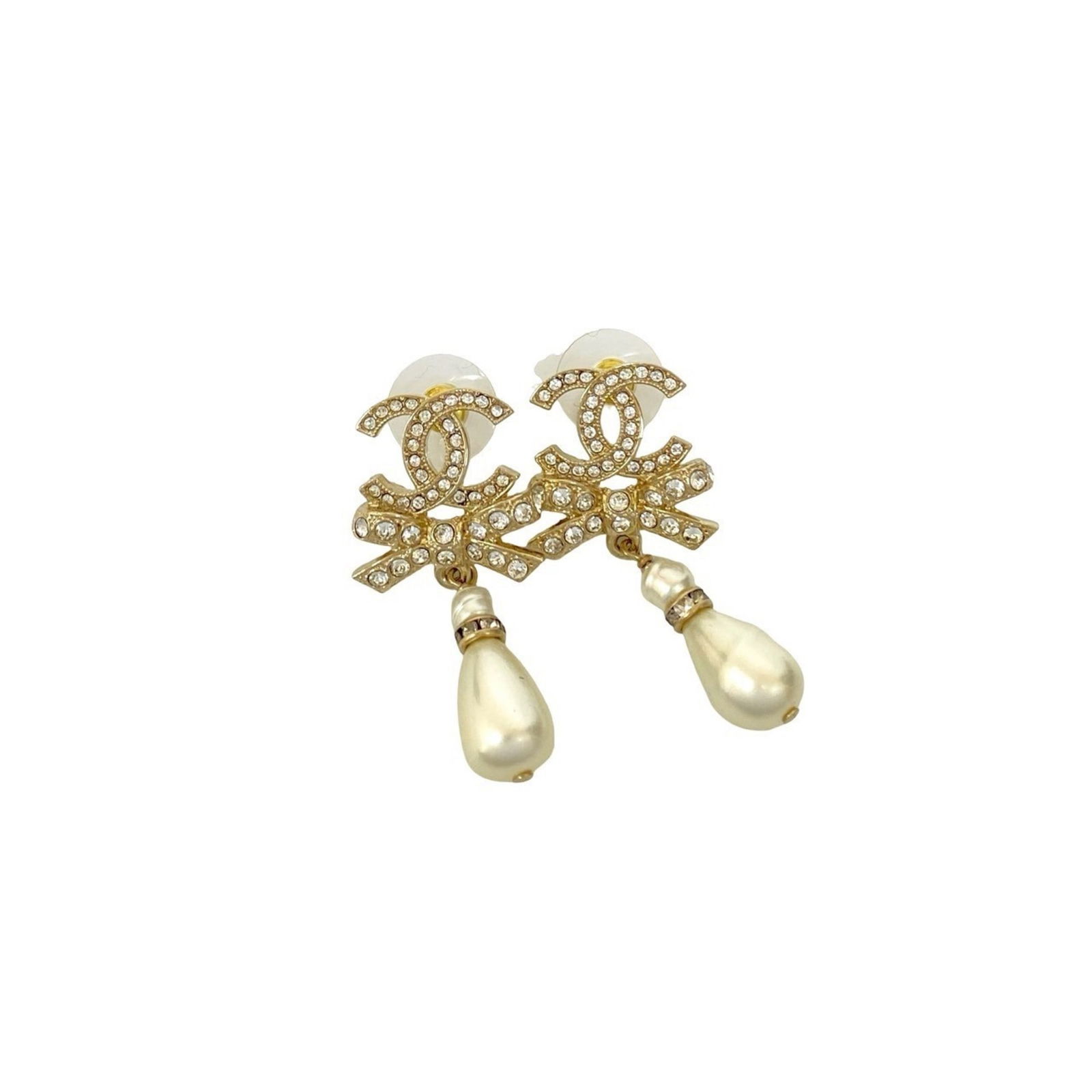 Plating Chanel Stud Earrings Gold - 3