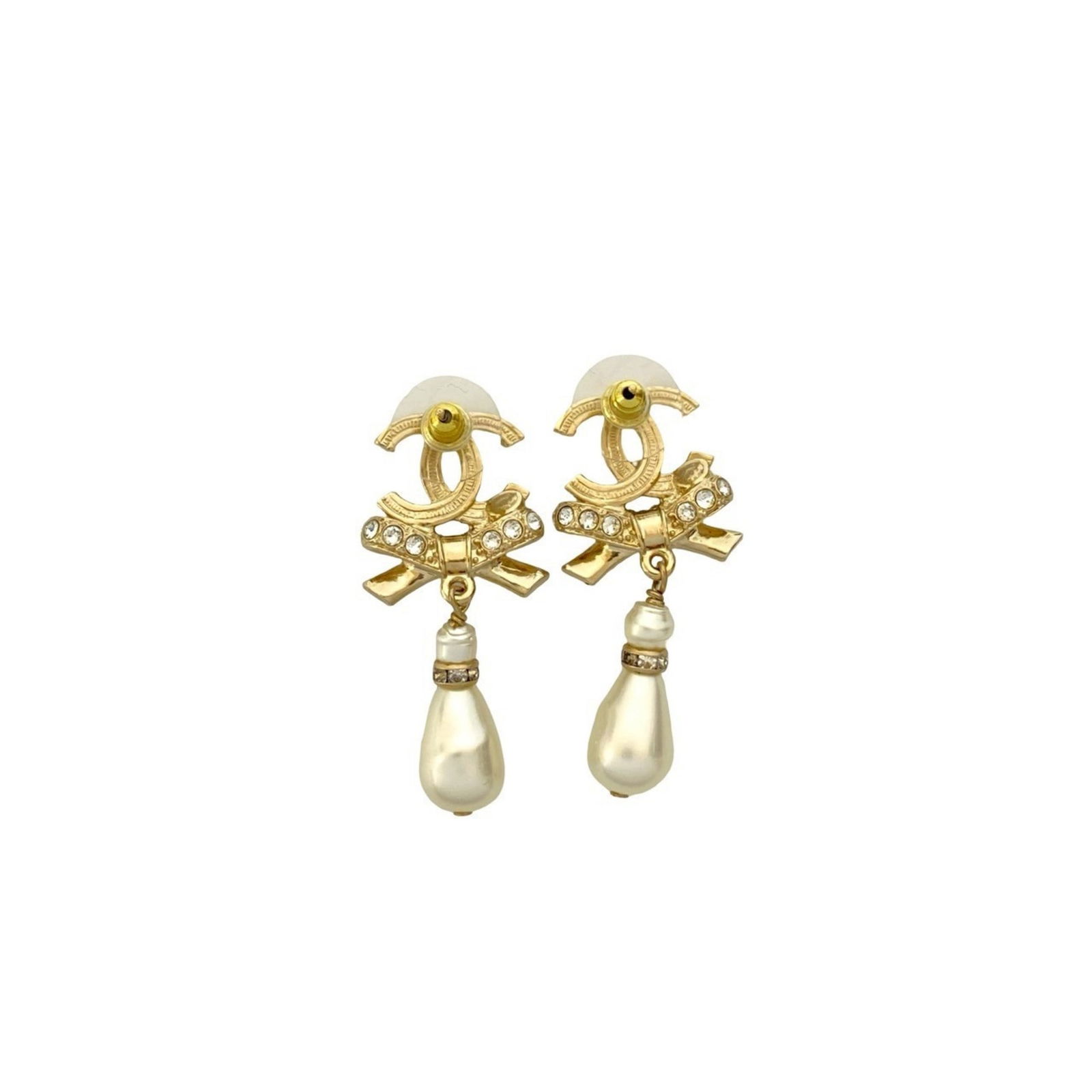 Plating Chanel Stud Earrings Gold - 4