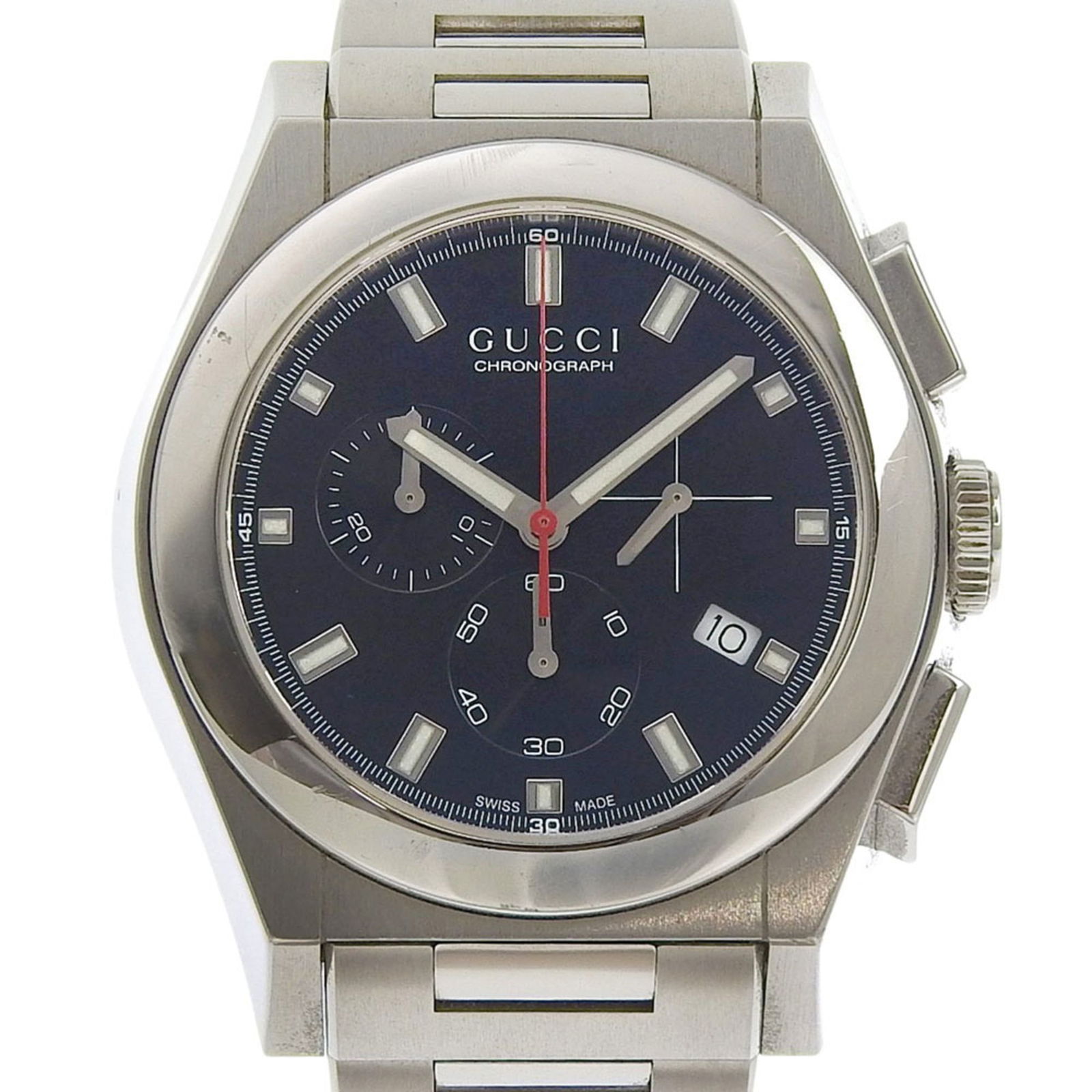 Wristwatch Gucci: Wristwatch Gucci This listing features Wristwatch Gucci. Item specifics are provided below. Item Specifics: Brand: Gucci Type: Wristwatch Gender: Men Display: Analog Material (Case): Stainless Steel M
