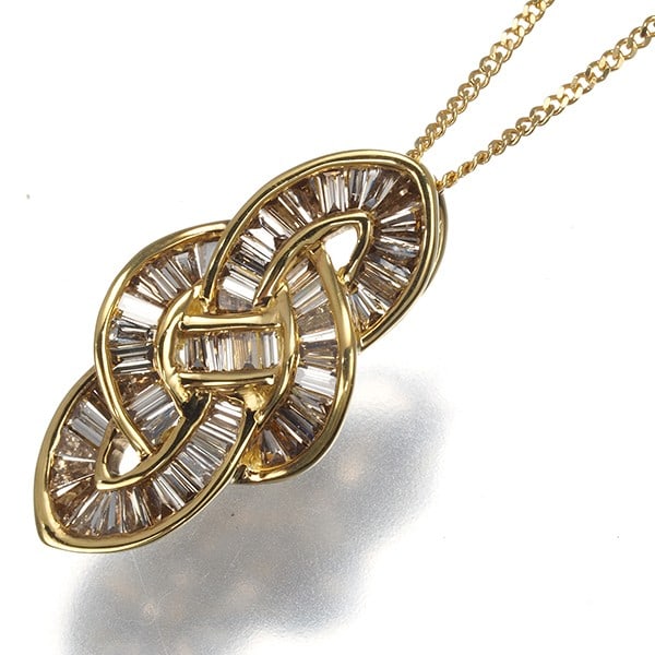 Gold Brown Diamond 0.67Ct Baguette-Cut Necklace 18K 750 Yellow: Gold Brown Diamond 0.67Ct Baguette-Cut Necklace 18K 750 Yellow This listing features Gold Brown Diamond 0.67Ct Baguette-Cut Necklace 18K 750 Yellow. Item specifics are provided below. Item