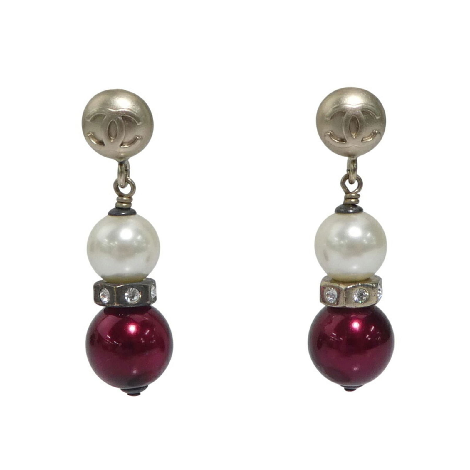 Metal - Chanel Drop Earrings Artificial Pearl (1 of 5)