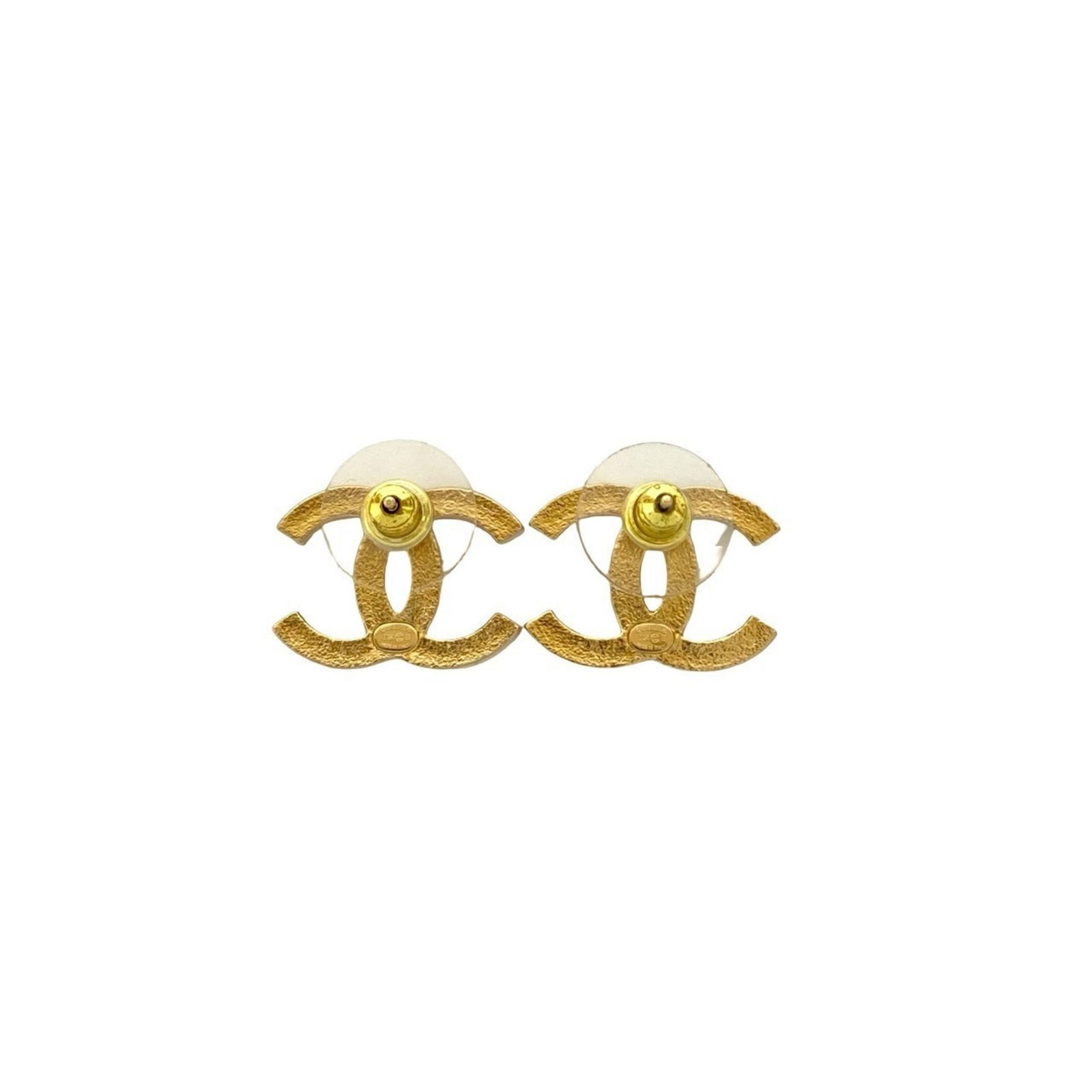 Plating Chanel Stud Earrings Gold - 4
