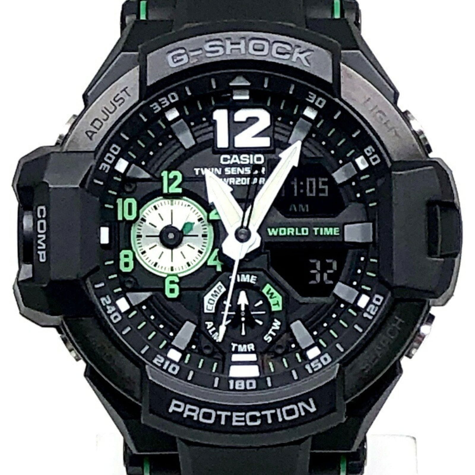 Wristwatch Casio: Wristwatch Casio This listing features Wristwatch Casio. Item specifics are provided below. Item Specifics: Brand: Casio Type: Wristwatch Gender: Men Display: Analog, Digital Color (Dial): Black, Gree