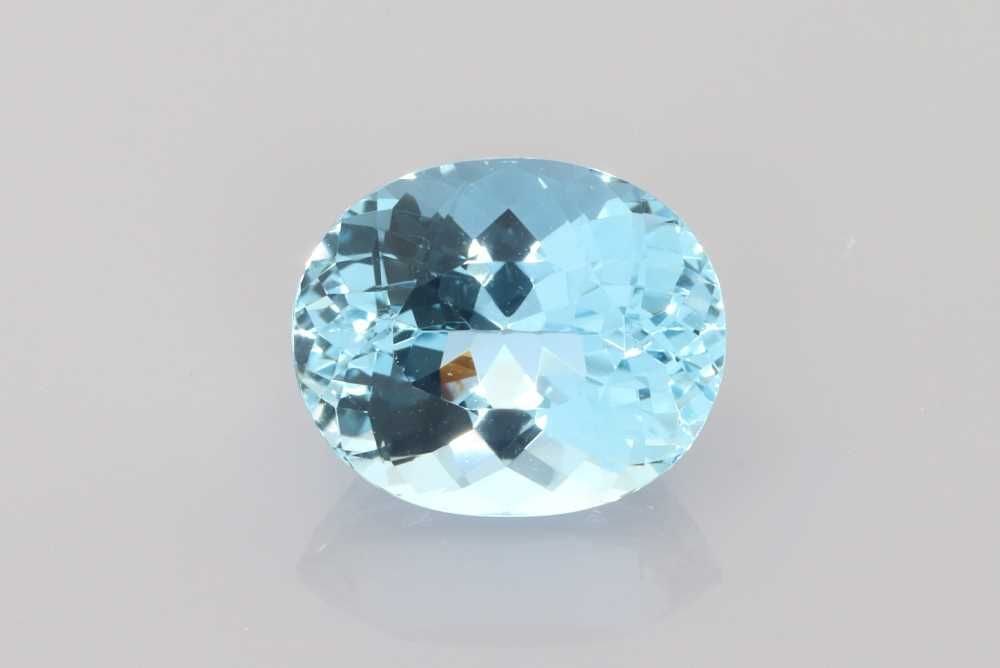 Loose Aquamarine Gemstone - Oval 4.78ct Blue EC (1 of 1)