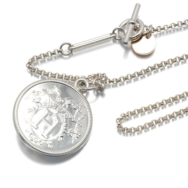 Gold Hermes Necklace Ex-Libris Mm 925 Sterling Silver/ 18K 750 Rose: Gold Hermes Necklace Ex-Libris Mm 925 Sterling Silver/ 18K 750 Rose This listing features Gold Hermes Necklace Ex-Libris Mm 925 Sterling Silver/ 18K 750 Rose. Item specifics are provided below. Item