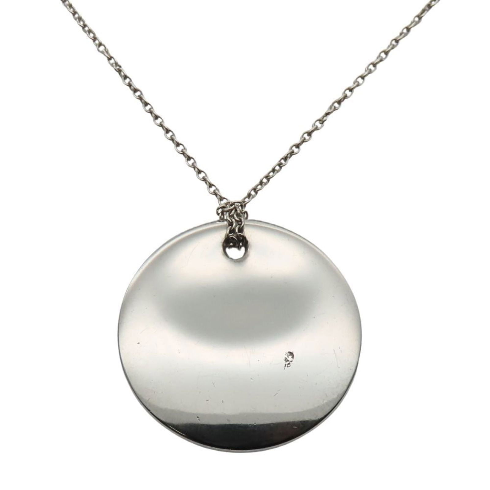 women's. TIFFANY - Tiffany & Co. necklace - round plate - SV925 - approximately 12.4g - silver -: women's. TIFFANY - Tiffany & Co. necklace - round plate - SV925 - approximately 12.4g - silver - Elsa Peretti pendant This listing features women's. TIFFANY - Tiffany & Co. necklace - round plate -