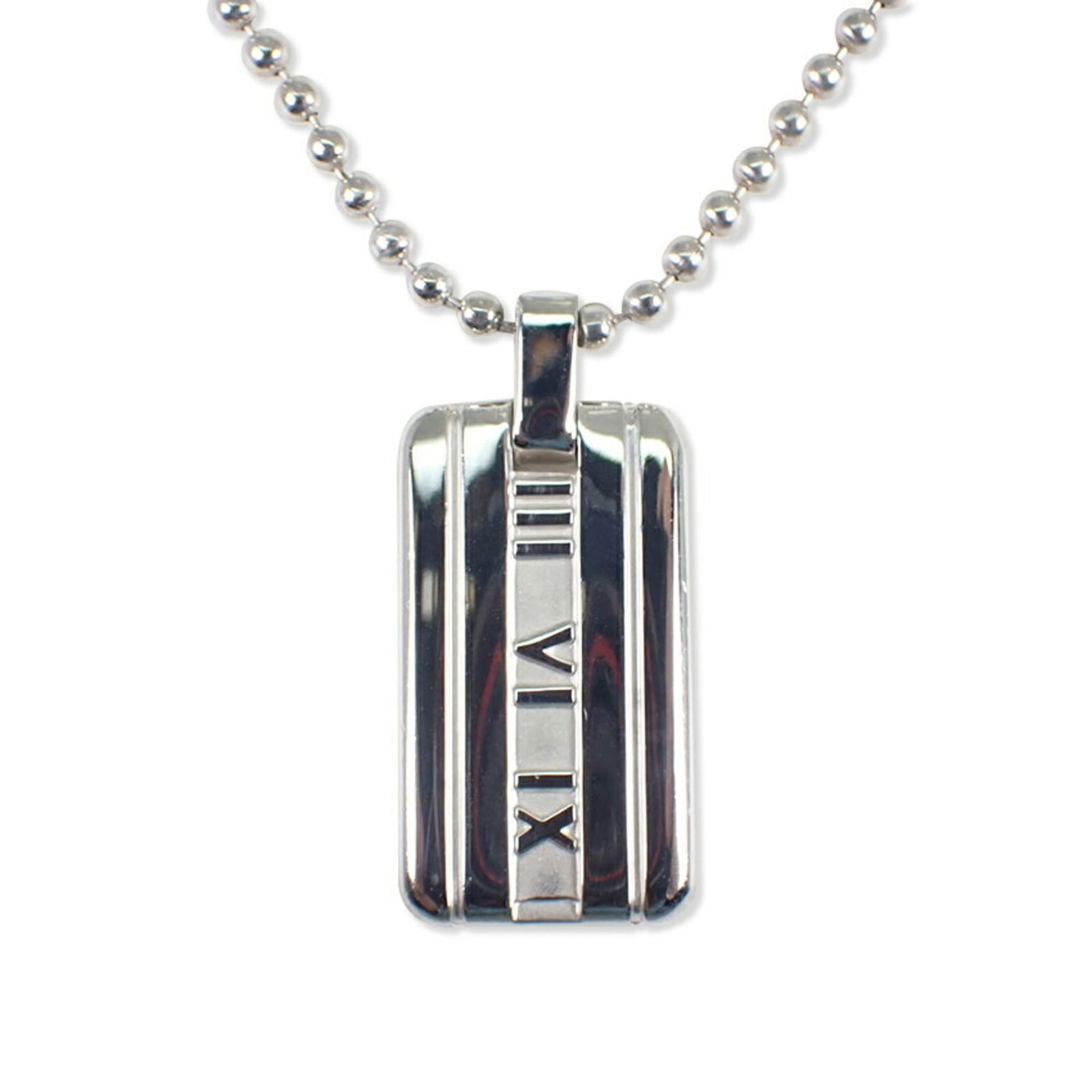 j87-3 TIFFANY 925 Atlas Bar Pendant Necklace (1 of 10)