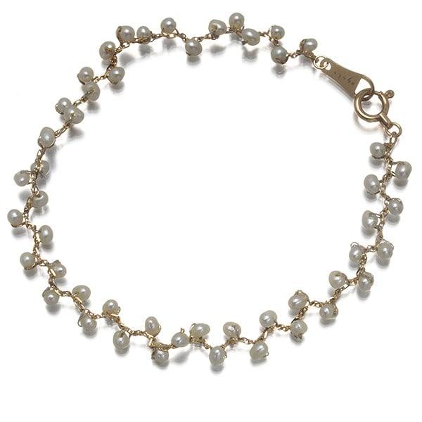 Gold Agete Bracelet Pearl 1.8-2.0Mm 10K 416 Yellow (1 of 3)