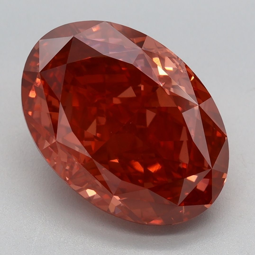 Loose Lab Diamond - IGI Oval 4.24ct Fancy Vivid Pink VS1 (1 of 1)