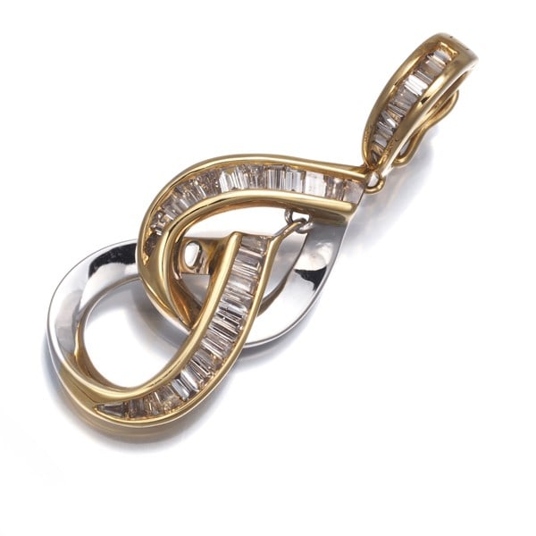 Gold Diamond 0.30Ct Tapered-Cut Pendant 18K 750 Yellow White: Gold Diamond 0.30Ct Tapered-Cut Pendant 18K 750 Yellow White This listing features Gold Diamond 0.30Ct Tapered-Cut Pendant 18K 750 Yellow White. Item specifics are provided below. Item Specifics: