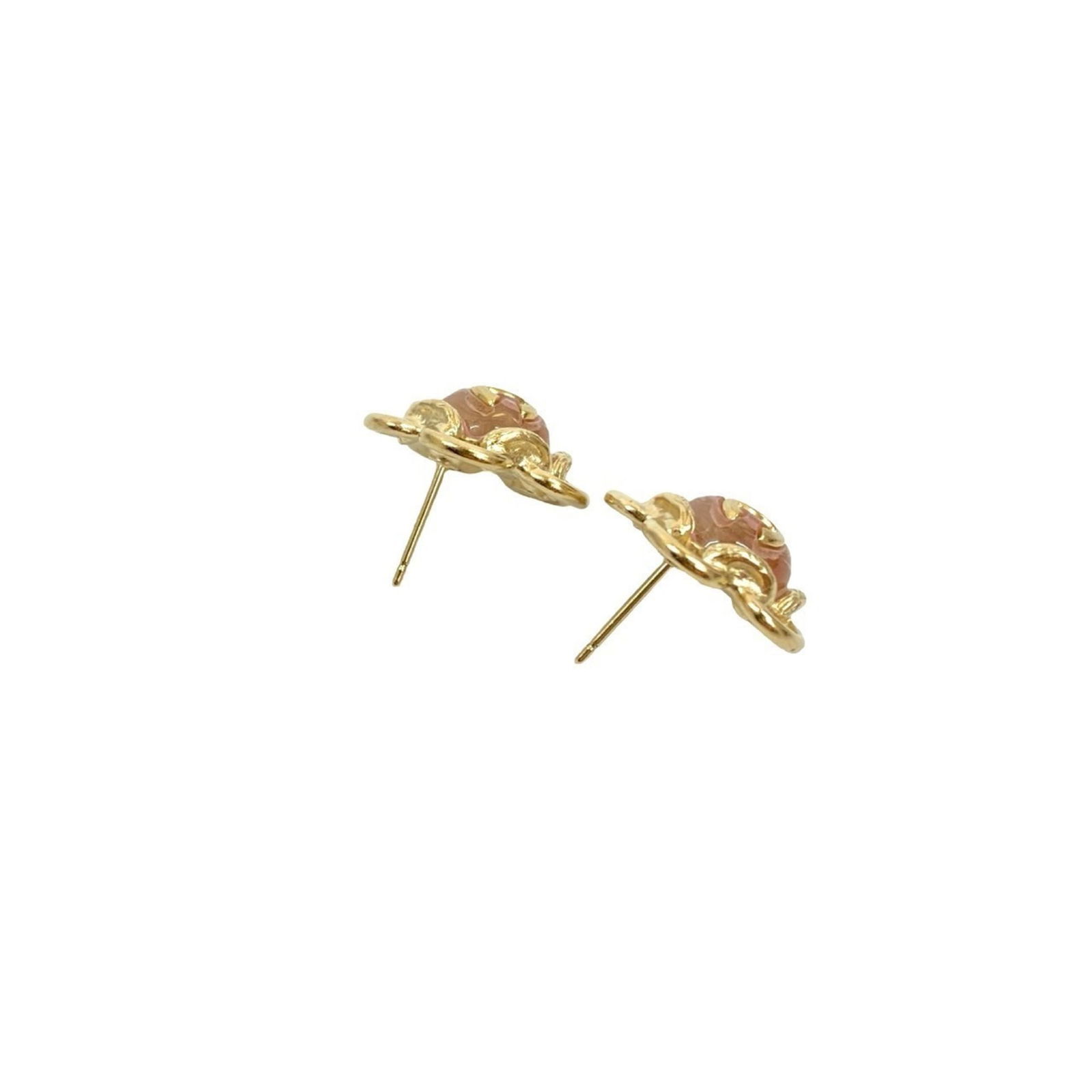 Plating Chanel Stud Earrings Gold - 6