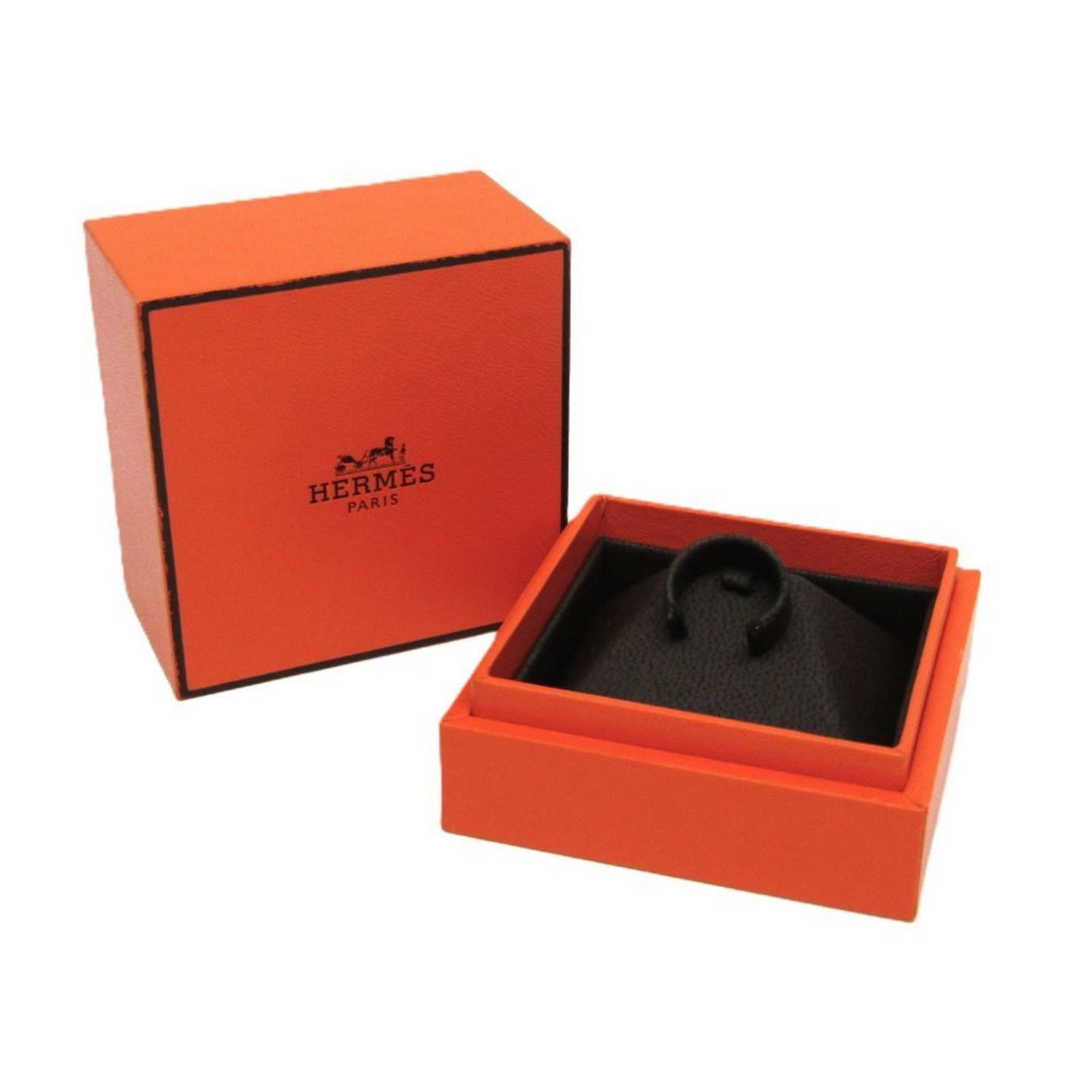 Silver Hermes Band Ring - 10