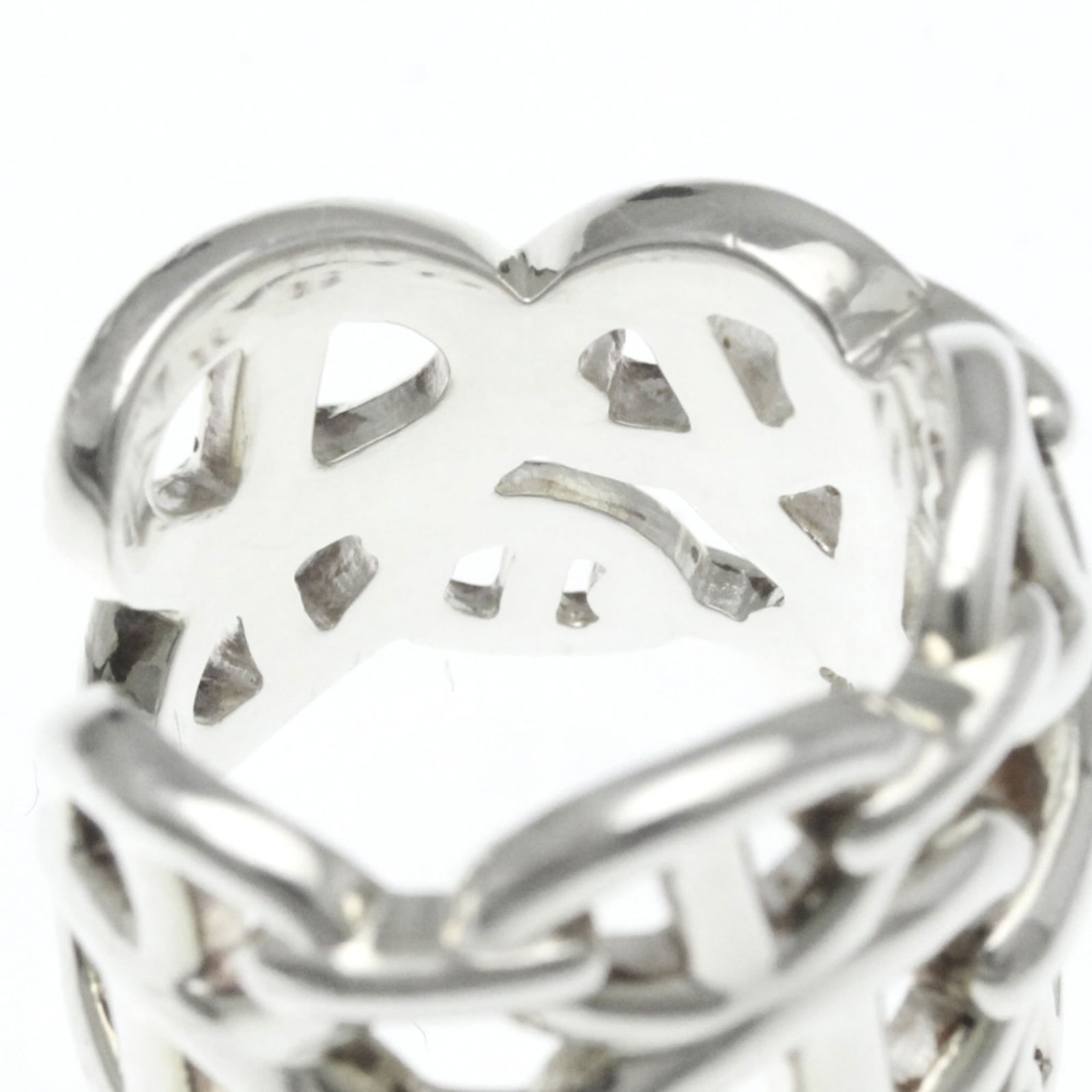 Silver Hermes Band Ring - 7