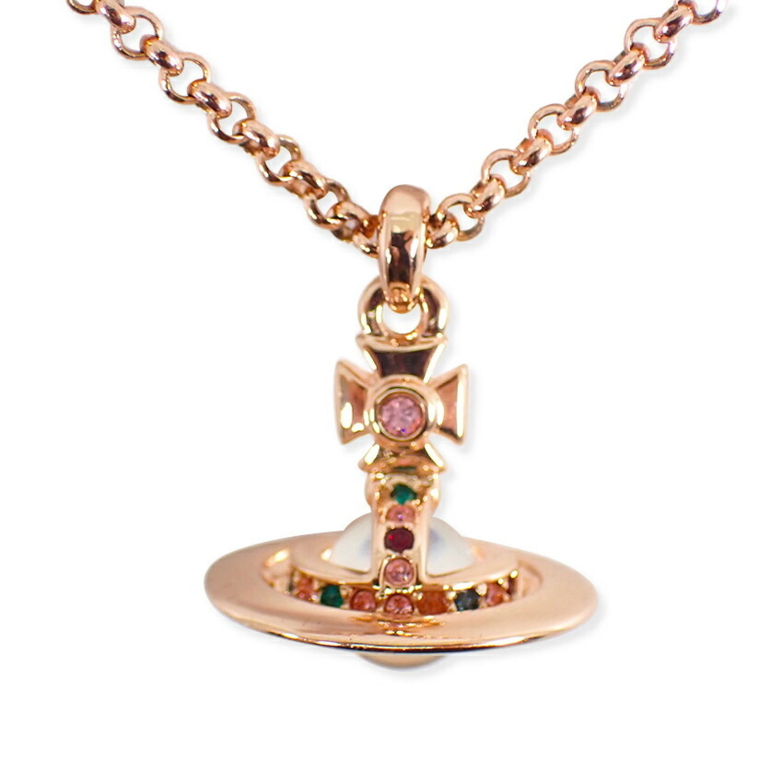 necklace Vivienne Westwood pink gold orb pendant: necklace Vivienne Westwood pink gold orb pendant This listing features necklace Vivienne Westwood pink gold orb pendant. Item specifics are provided below. Item Specifics: Brand: Vivienne Westwood