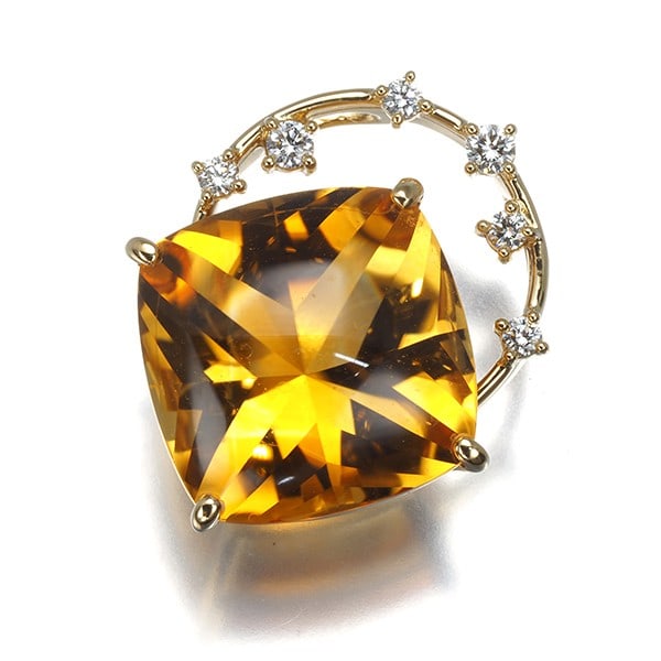 Gold Tasaki Pendant Citrine 10.68Ct Diamond 0.14Ct 18K 750 Yellow: Gold Tasaki Pendant Citrine 10.68Ct Diamond 0.14Ct 18K 750 Yellow This listing features Gold Tasaki Pendant Citrine 10.68Ct Diamond 0.14Ct 18K 750 Yellow. Item specifics are provided below. Item