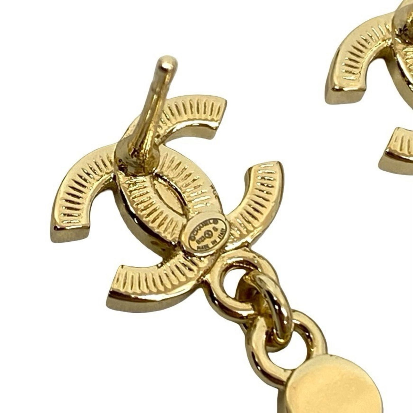 Plating Chanel Stud Earrings Gold - 2