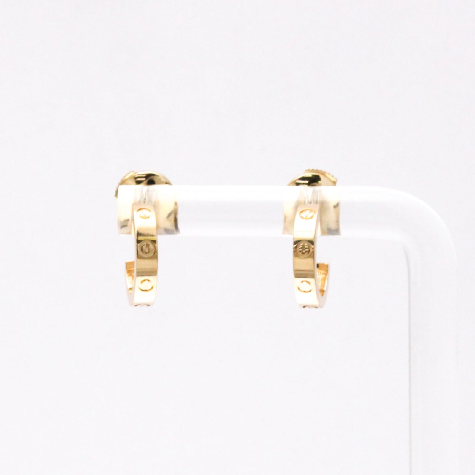 (18K) Cartier Half Hoop Earrings Pink Gold: (18K) Cartier Half Hoop Earrings Pink Gold This listing features (18K) Cartier Half Hoop Earrings Pink Gold. Item specifics are provided below. Item Specifics: Brand: Cartier Type: Half Hoop