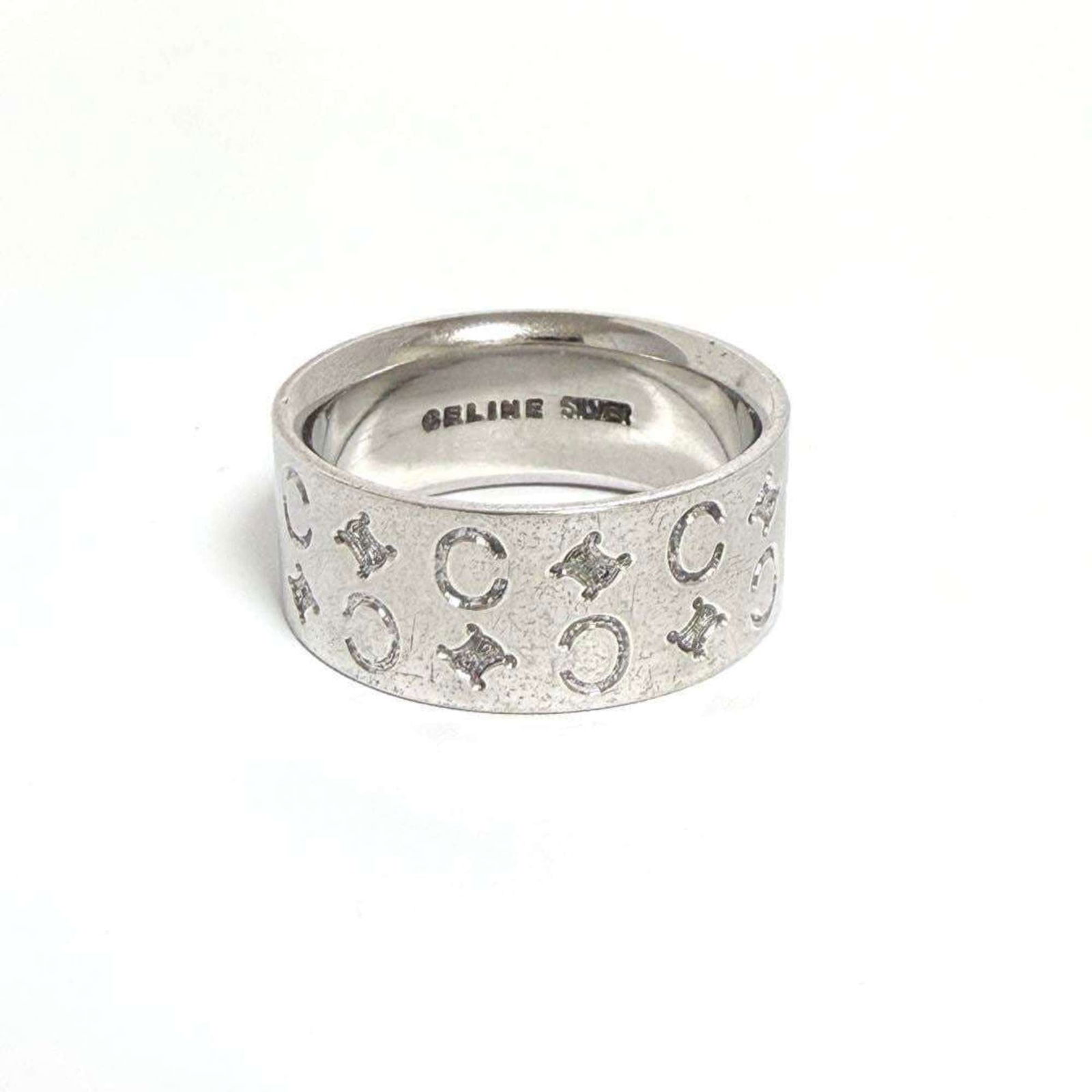 Silver Celine Band Ring