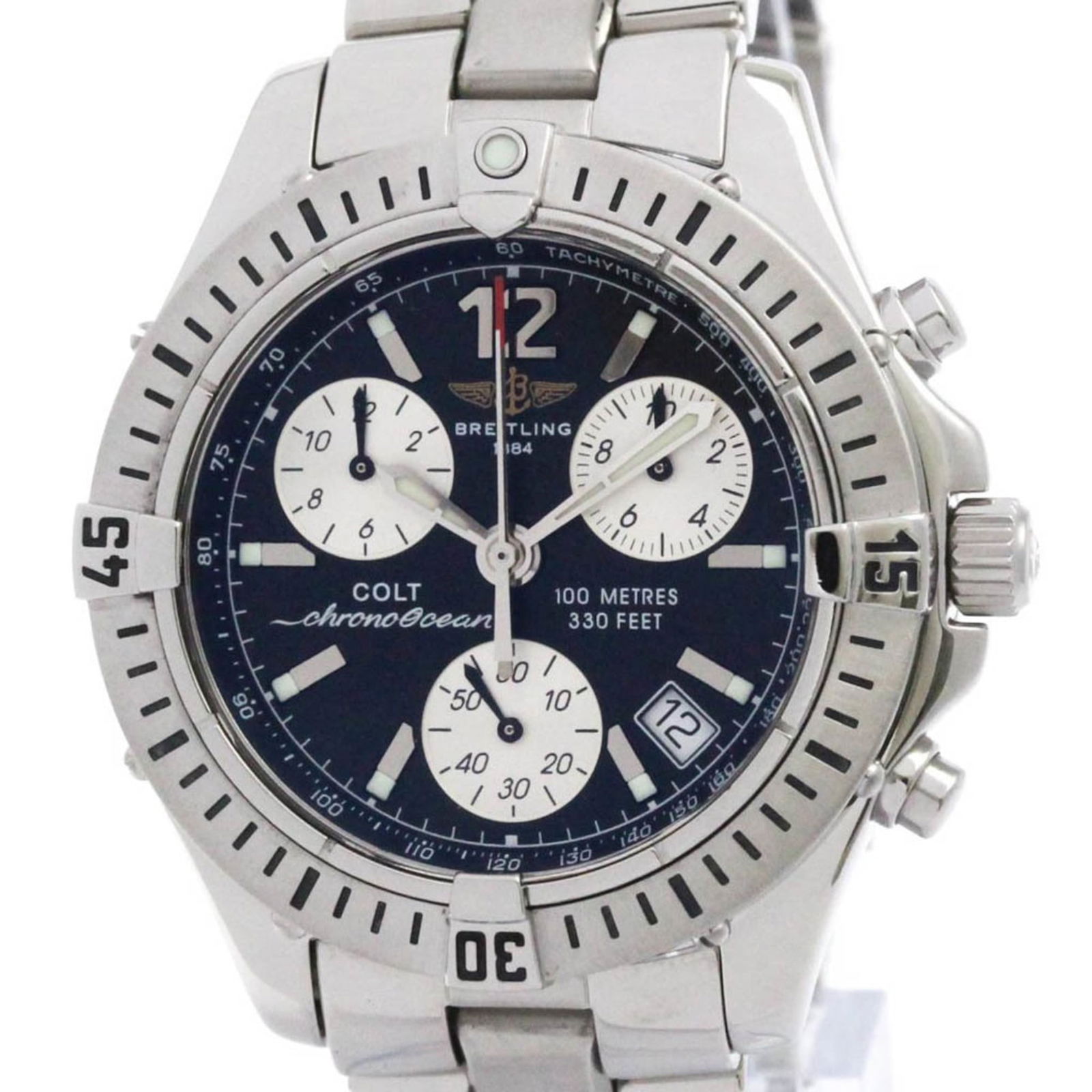 Wristwatch Breitling: Wristwatch Breitling This listing features Wristwatch Breitling. Item specifics are provided below. Item Specifics: Brand: Breitling Type: Wristwatch Style: Sport Gender: Men Material (Case): Stainles