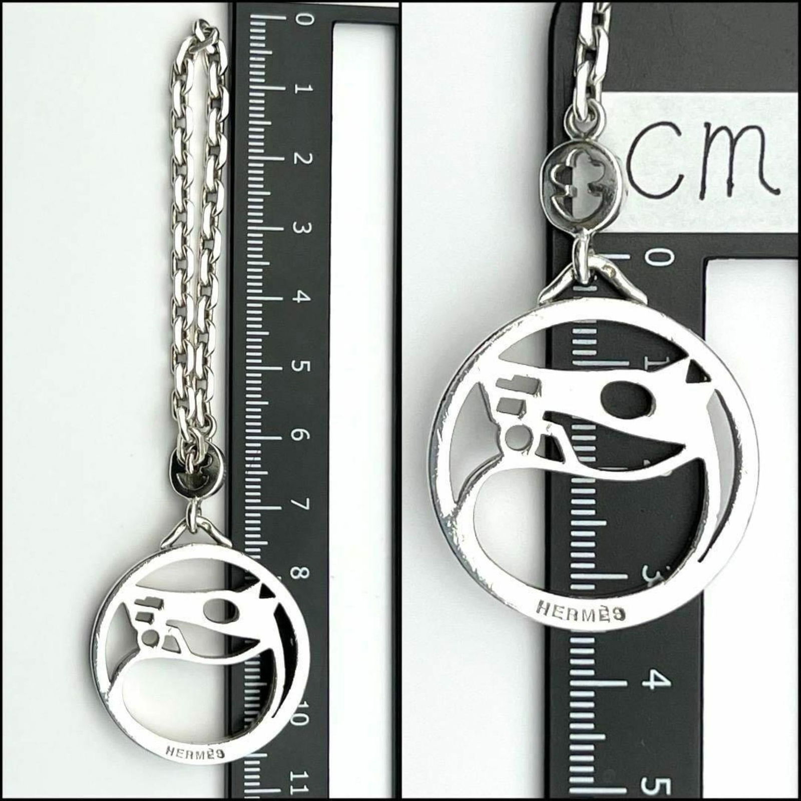 Silver Hermes Handbag Charm - 8