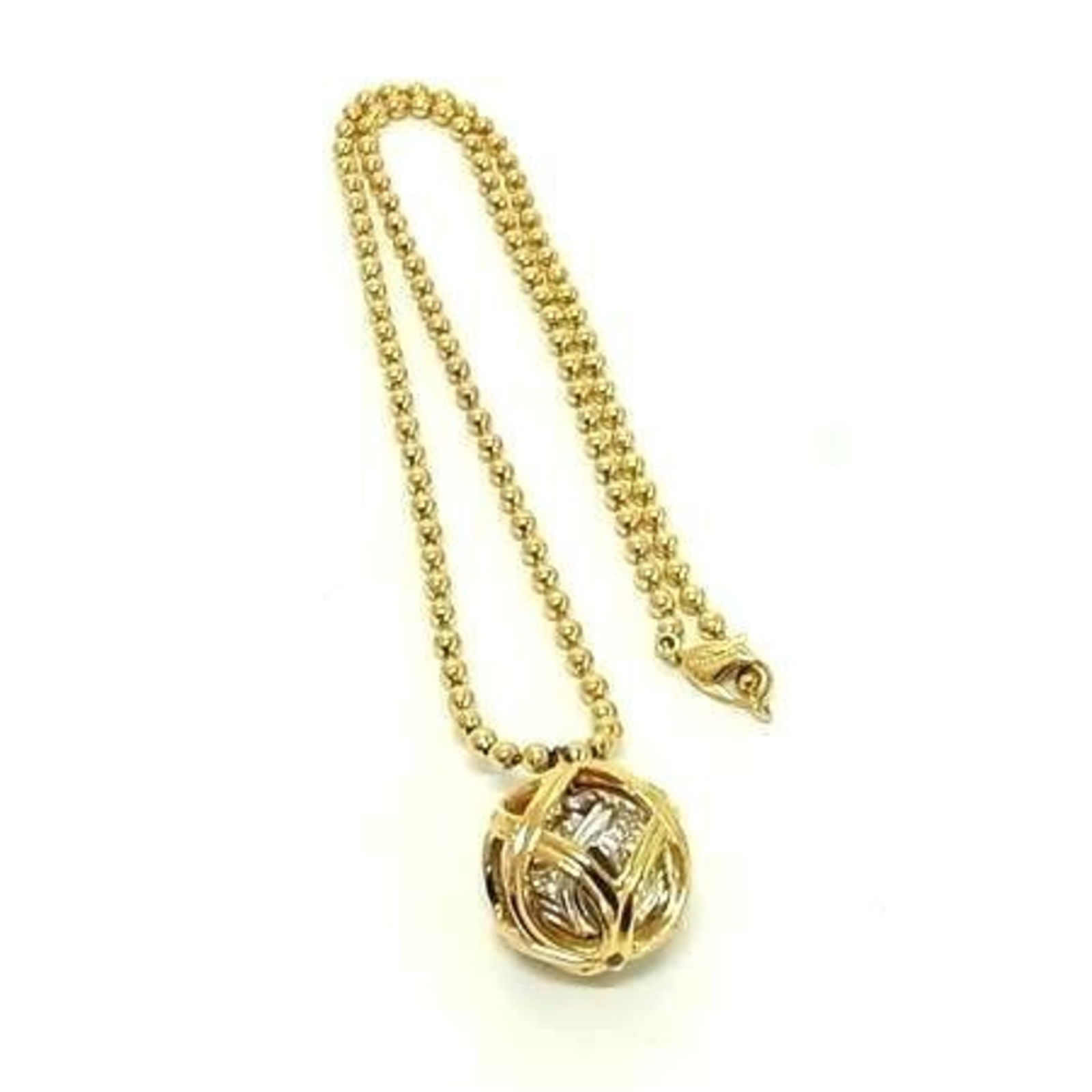 for women - Christian Dior necklace in gold and silver metal with rhinestones - ball shape: for women - Christian Dior necklace in gold and silver metal with rhinestones - ball shape This listing features for women - Christian Dior necklace in gold and silver metal with rhinestones - ball