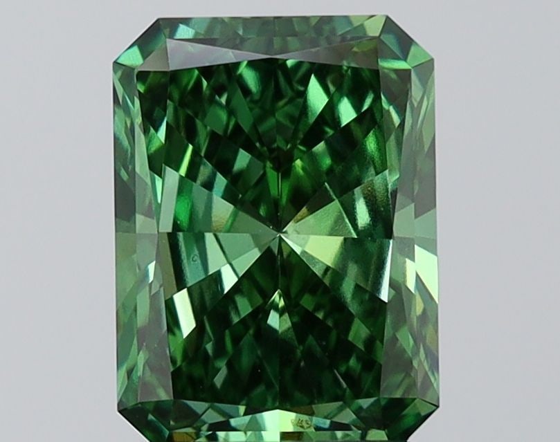 Loose Lab Diamond - IGI Radiant 2.4ct Fancy Vivid Green VS1 (1 of 1)